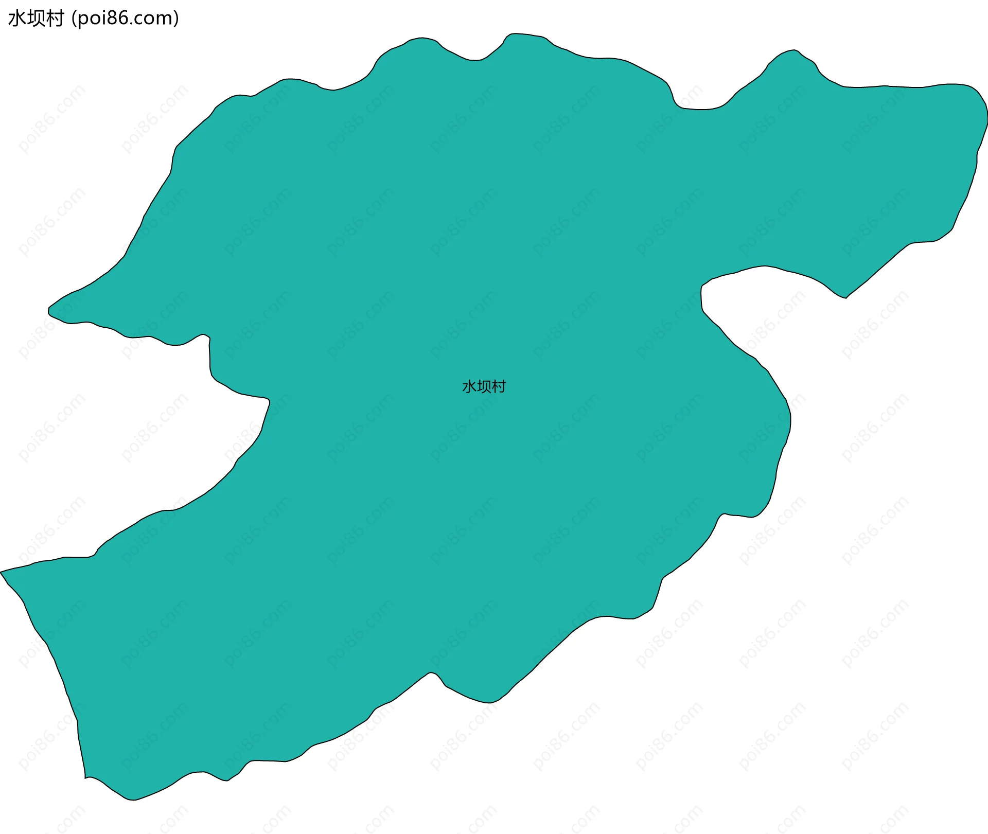 水坝村边界地图