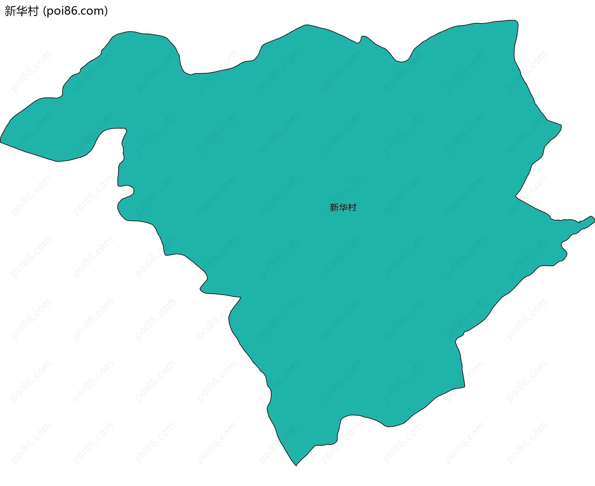 新华村边界地图