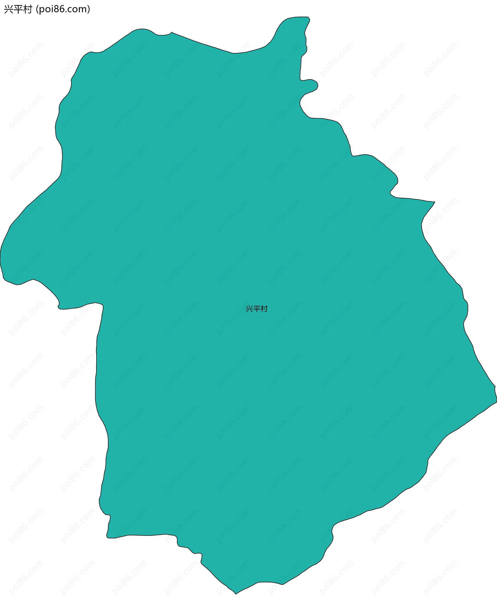 兴平村边界地图