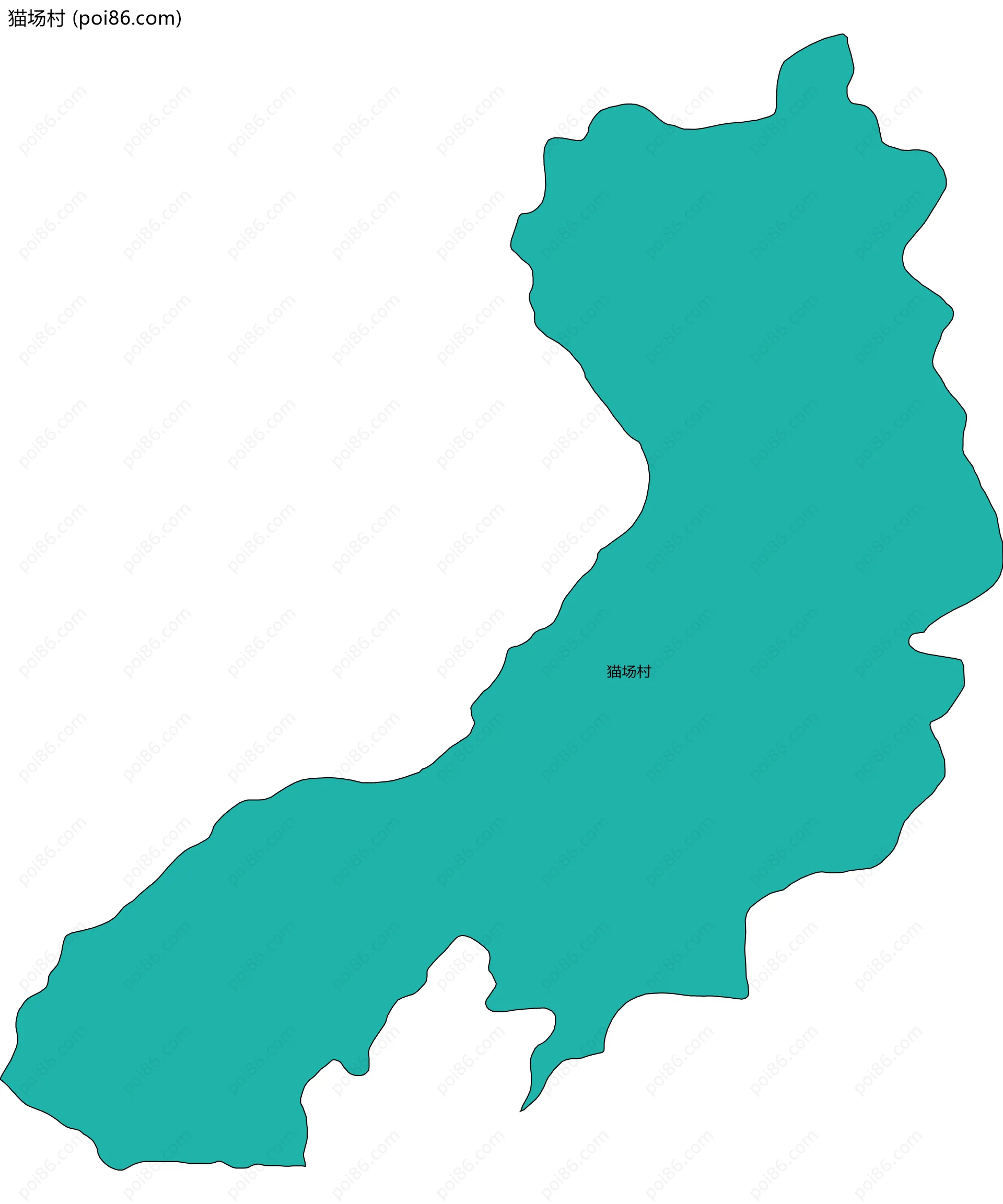 猫场村边界地图