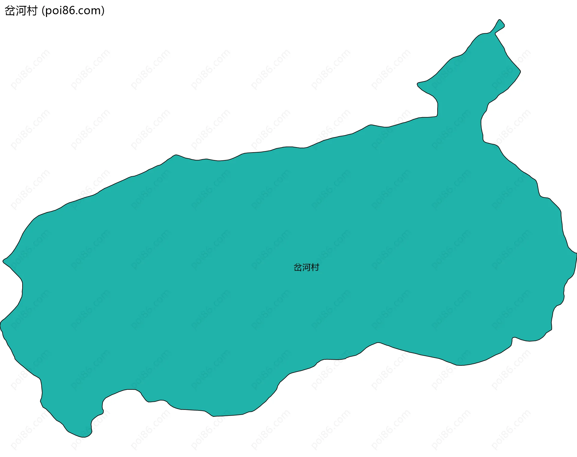 岔河村边界地图