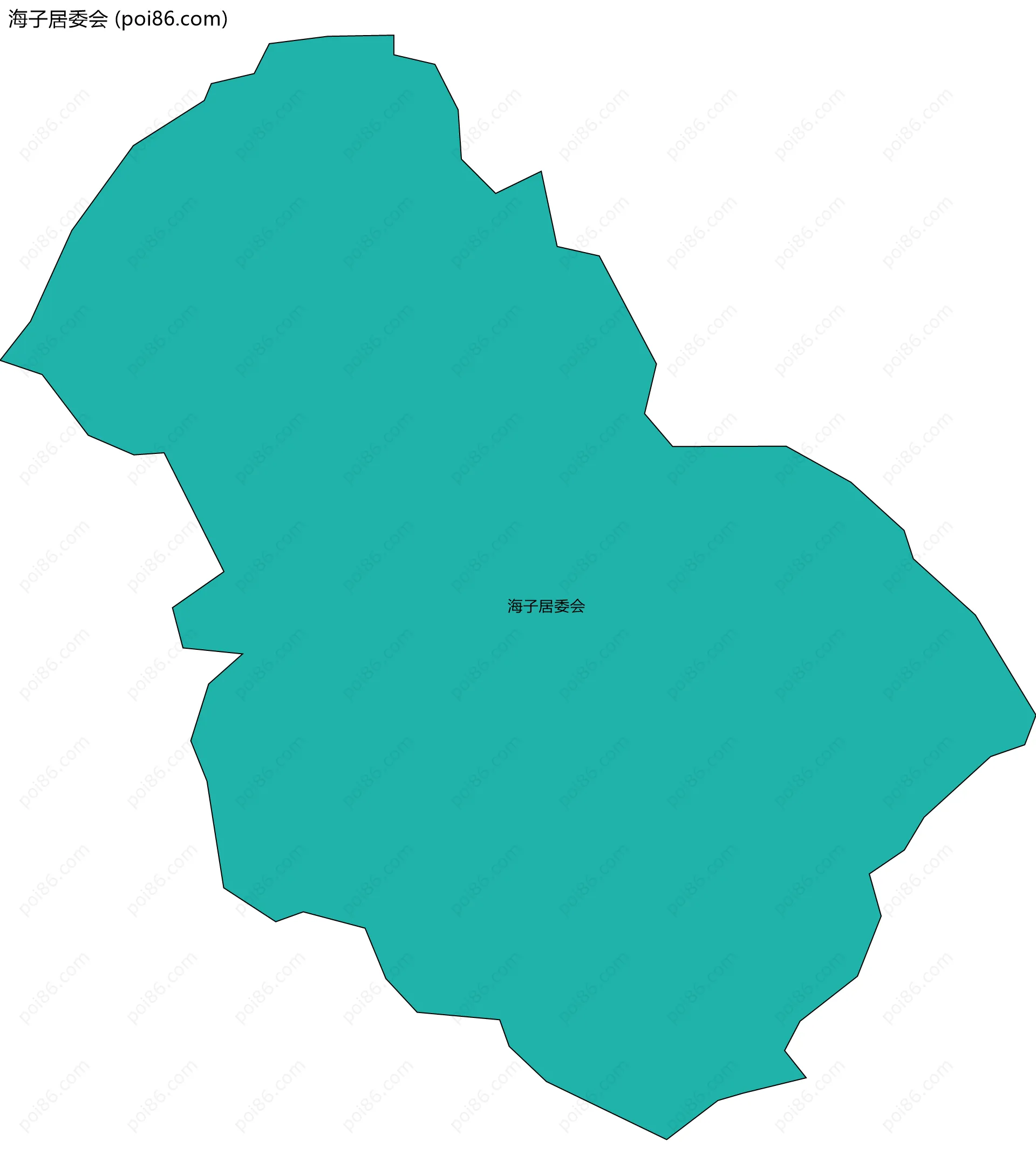 海子居委会边界地图