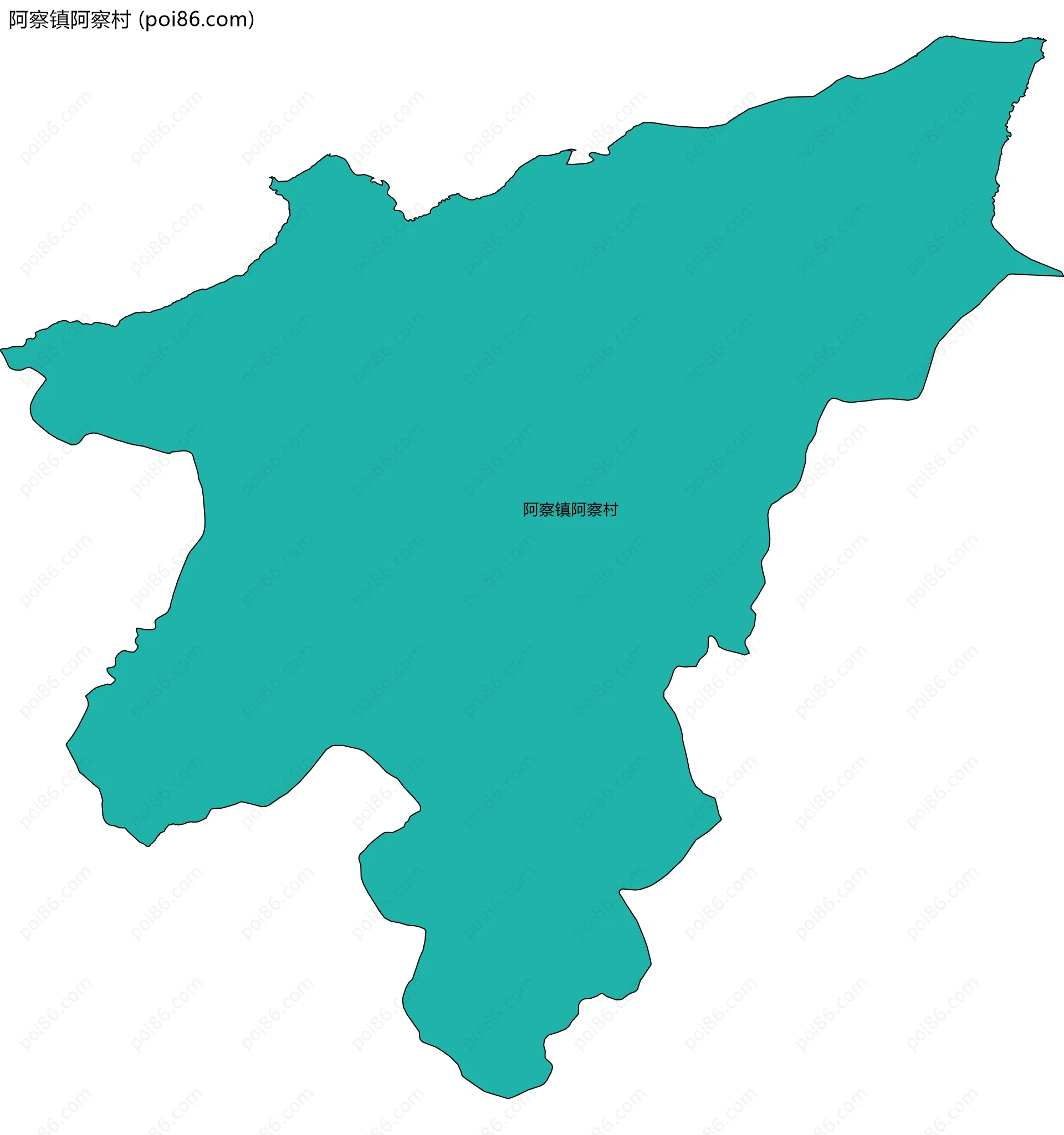 阿察镇阿察村边界地图