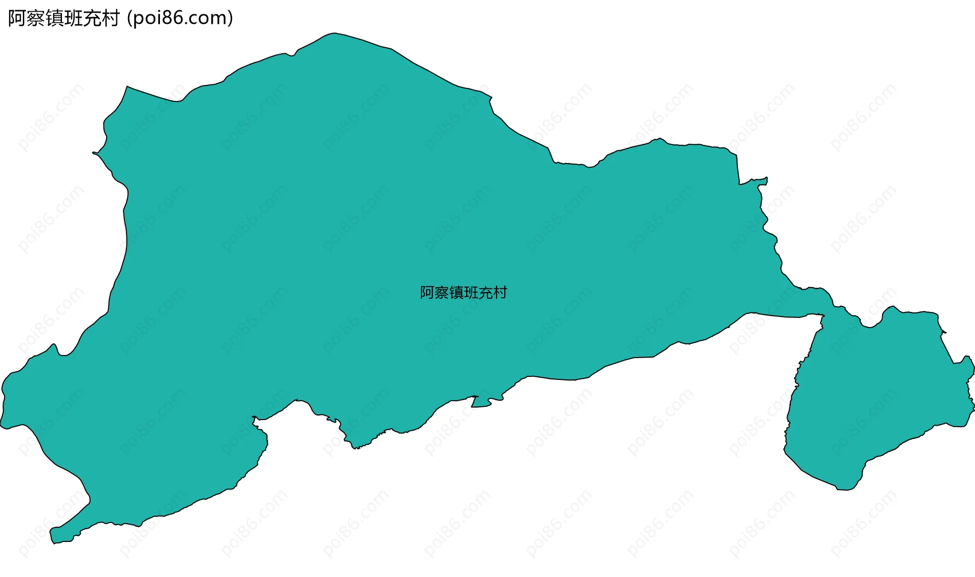 阿察镇班充村边界地图