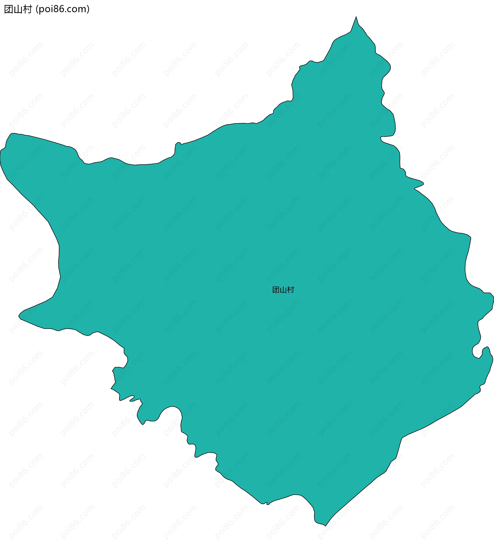 团山村边界地图