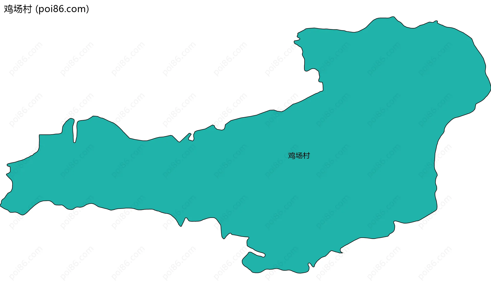 鸡场村边界地图