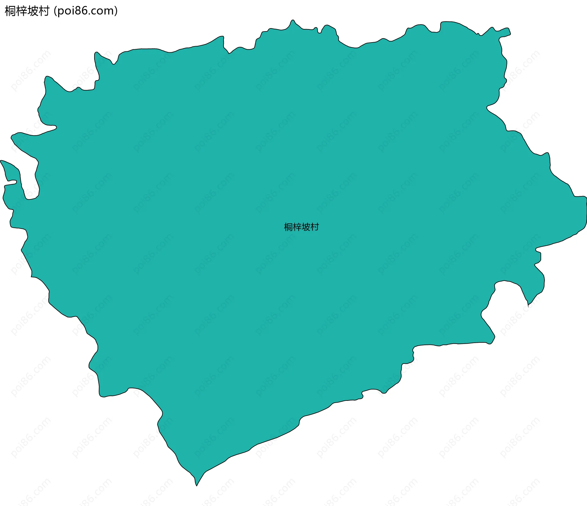 桐梓坡村边界地图