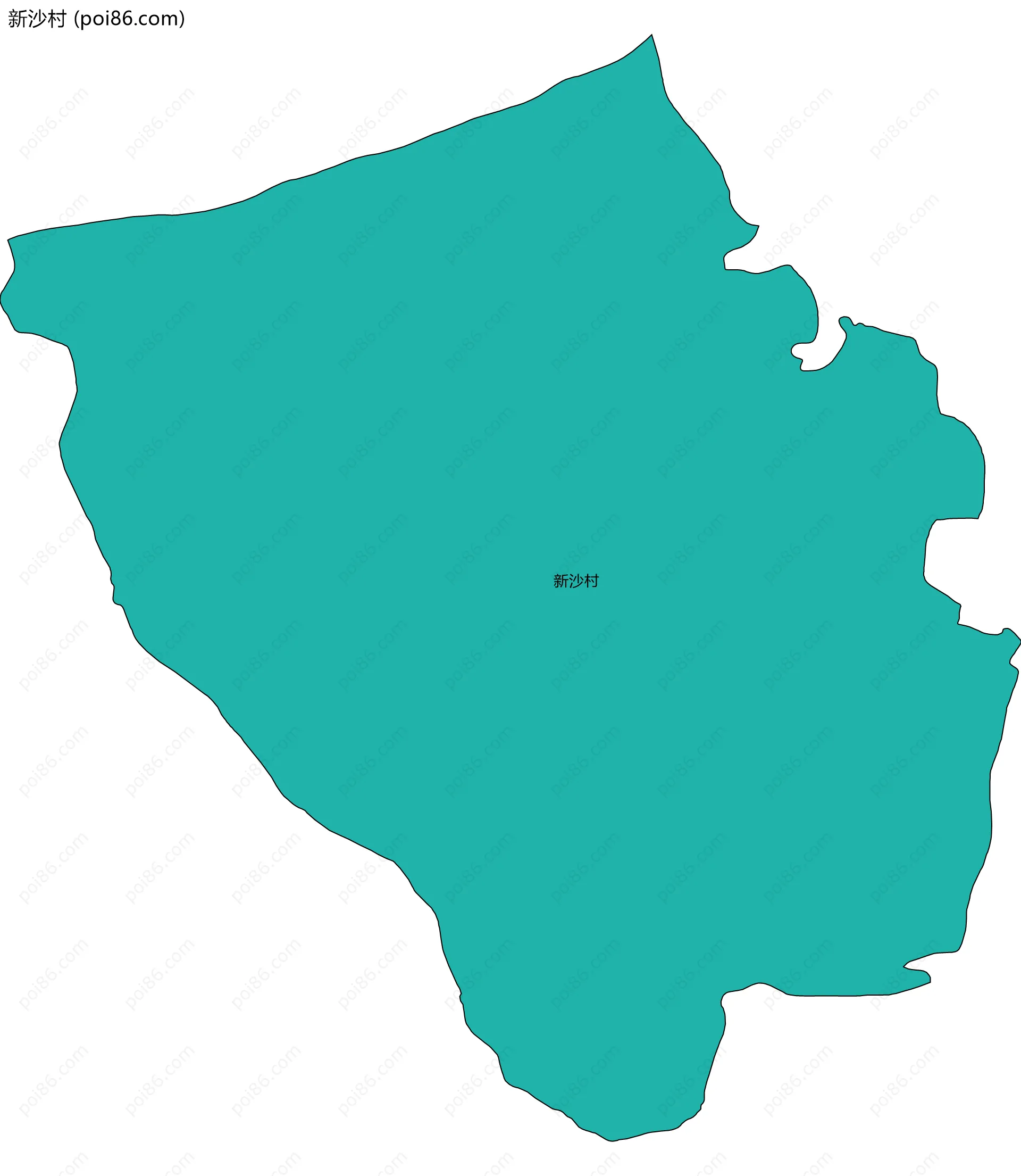 新沙村边界地图