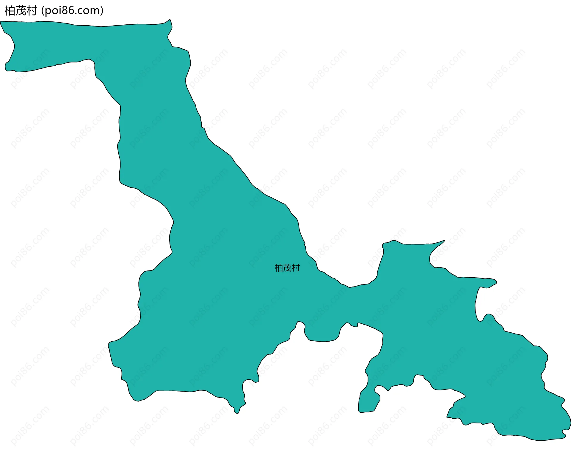 柏茂村边界地图