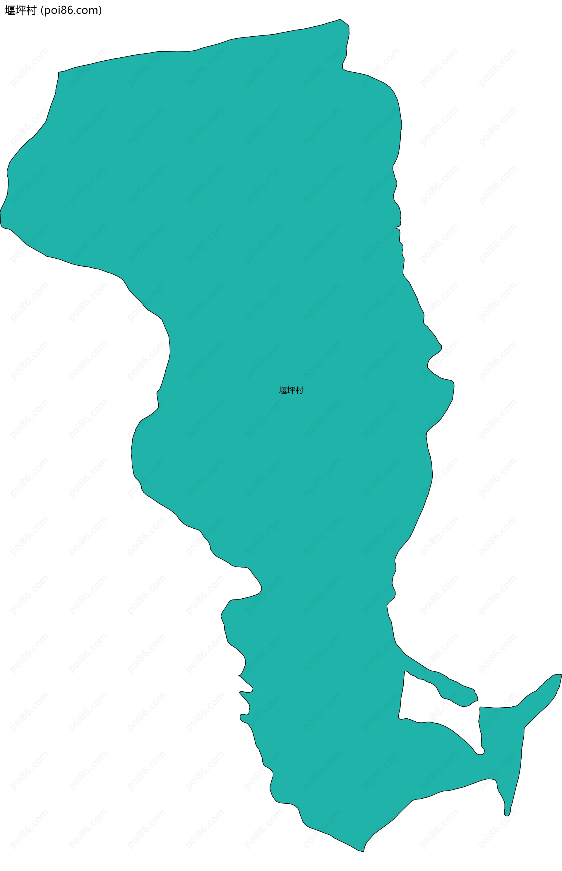 堰坪村边界地图