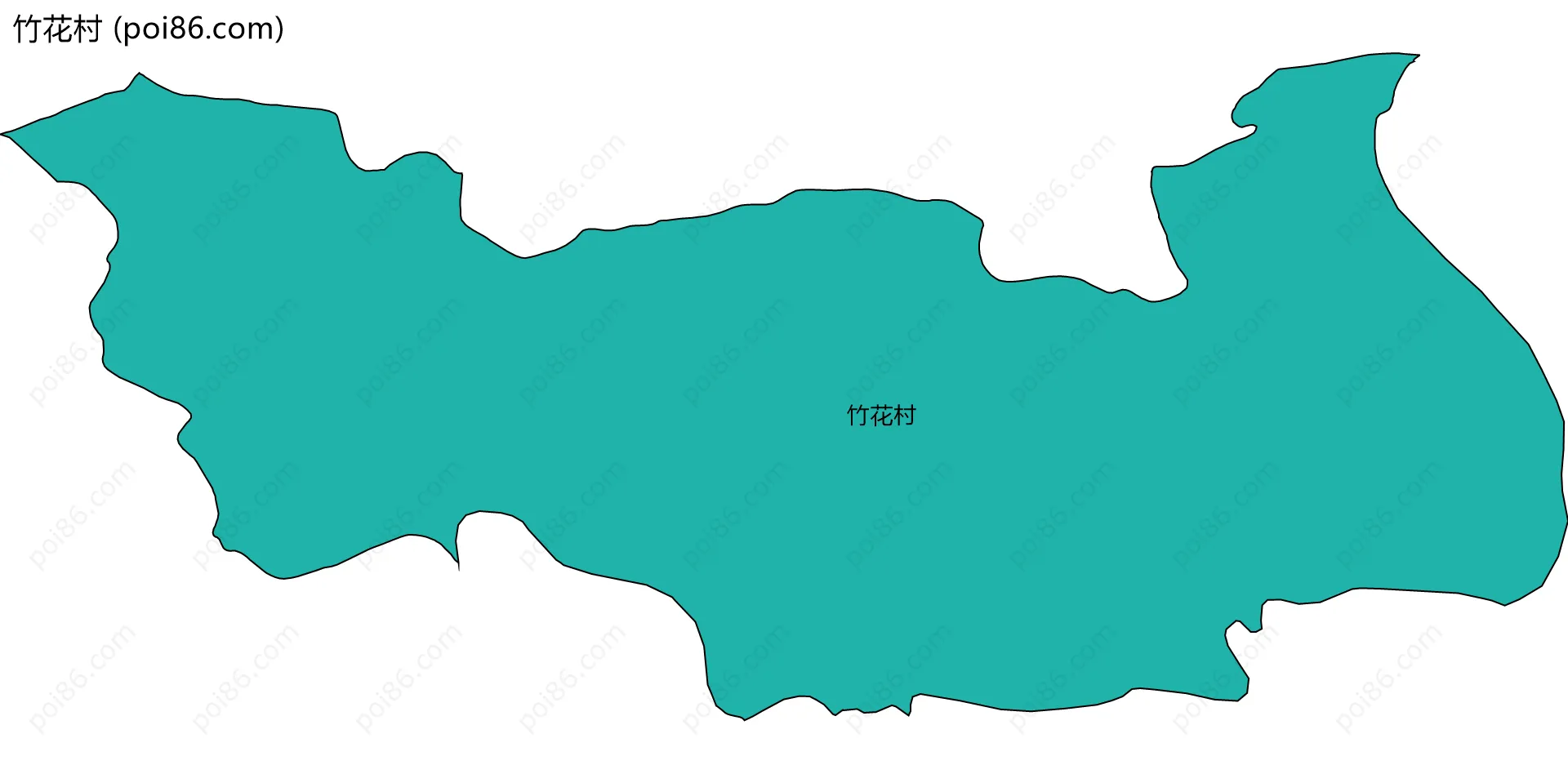 竹花村边界地图