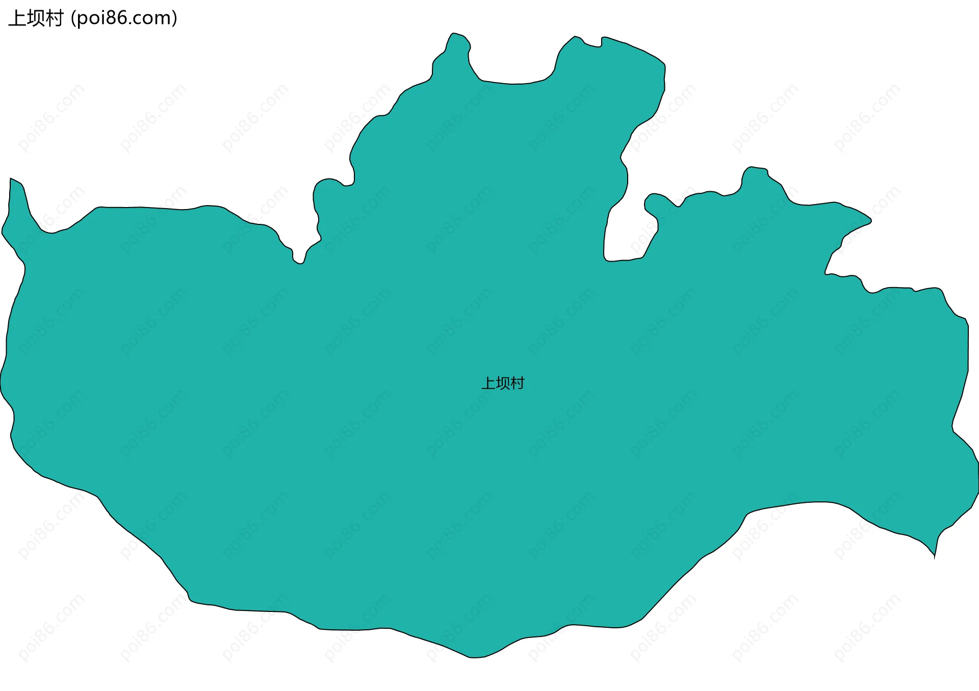 上坝村边界地图