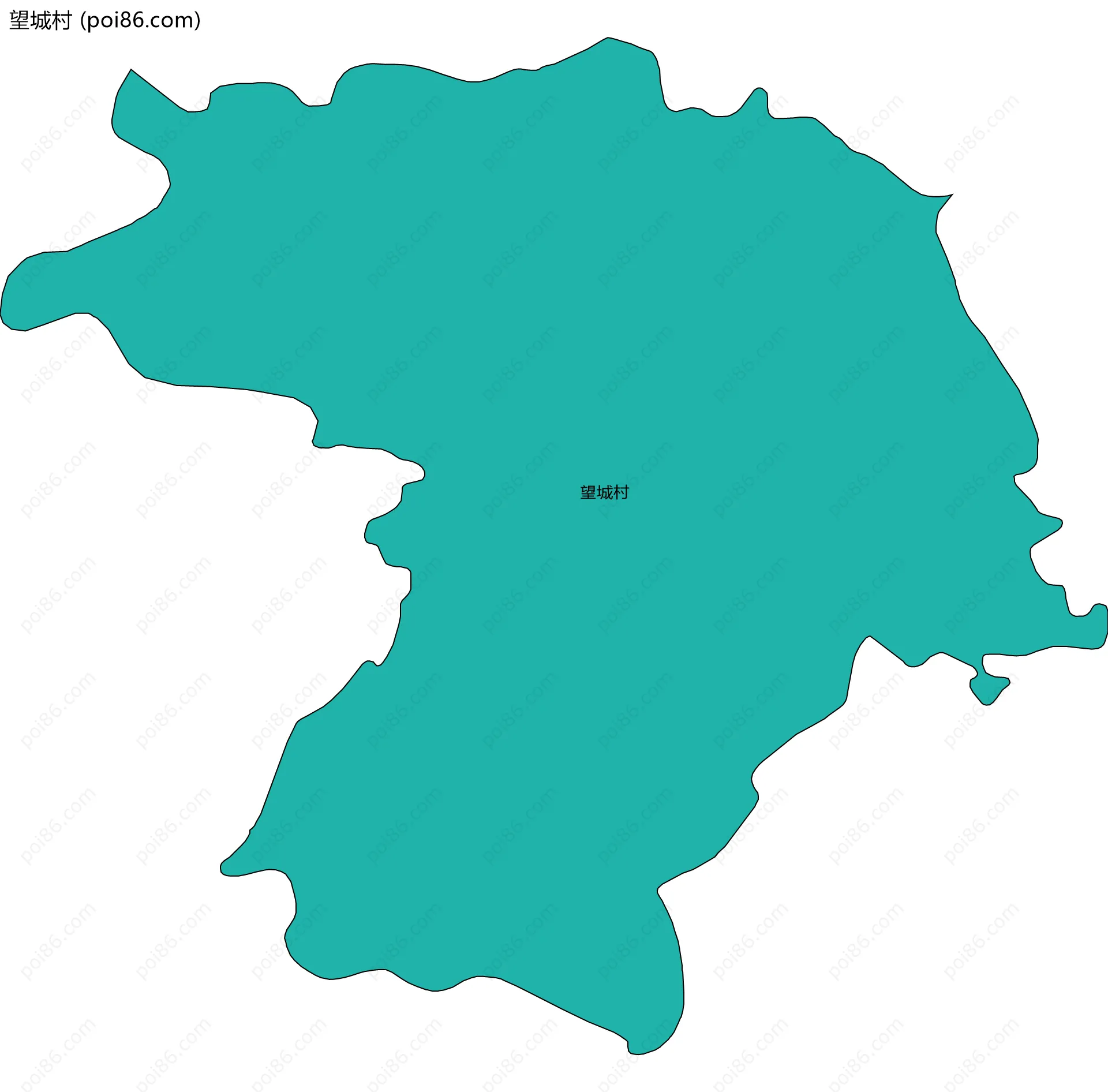 望城村边界地图