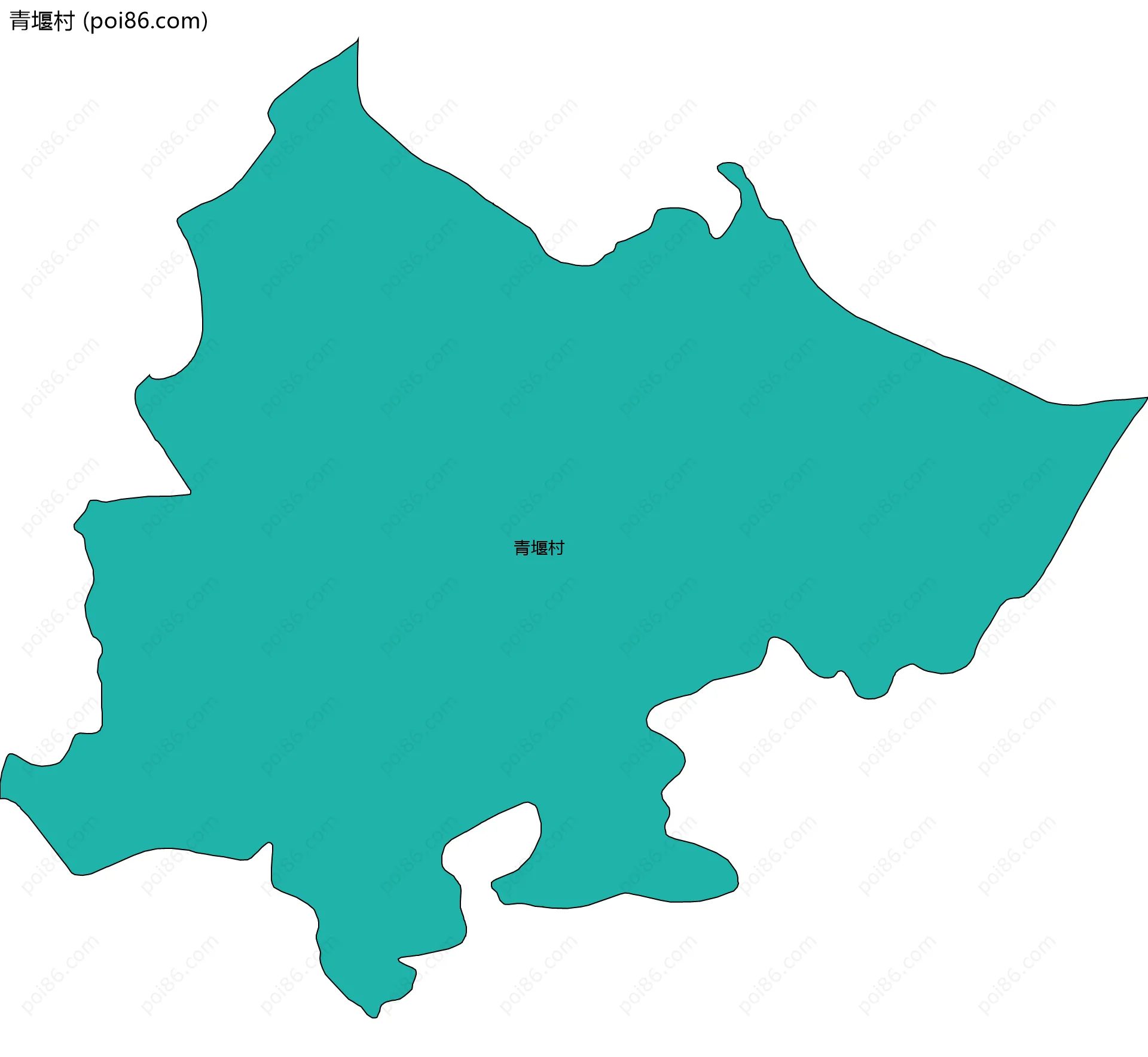 青堰村边界地图