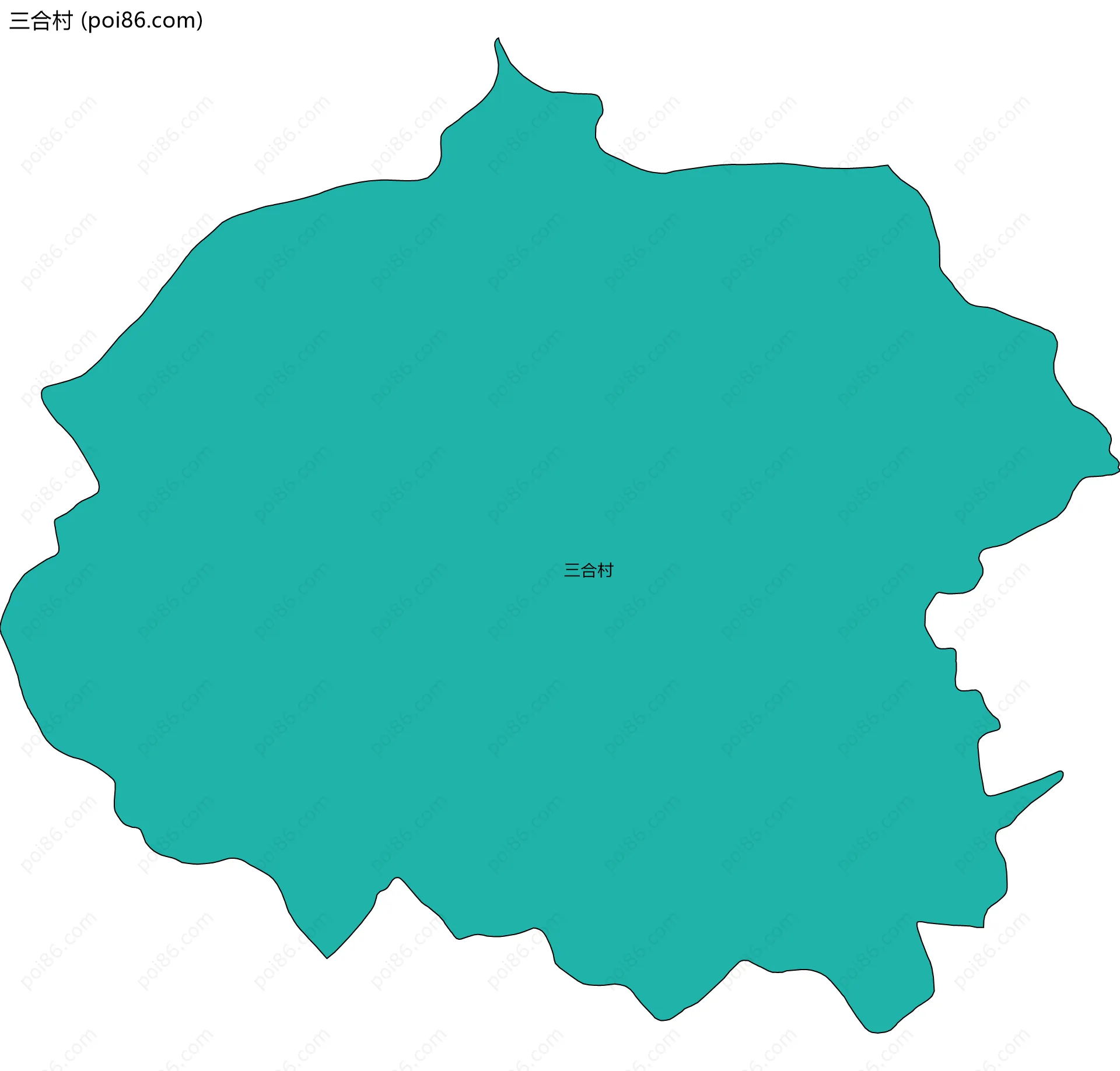 三合村边界地图