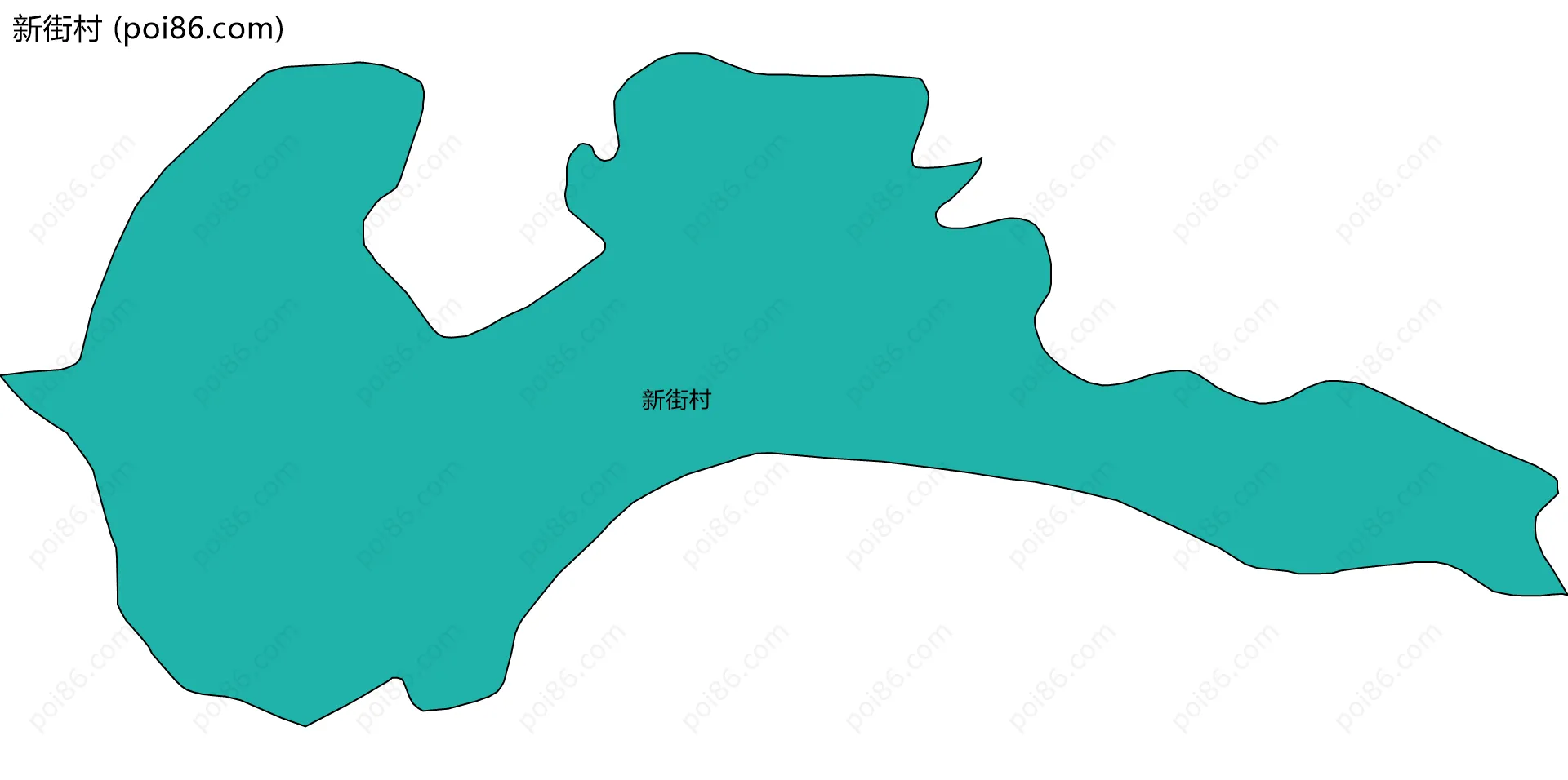 新街村边界地图