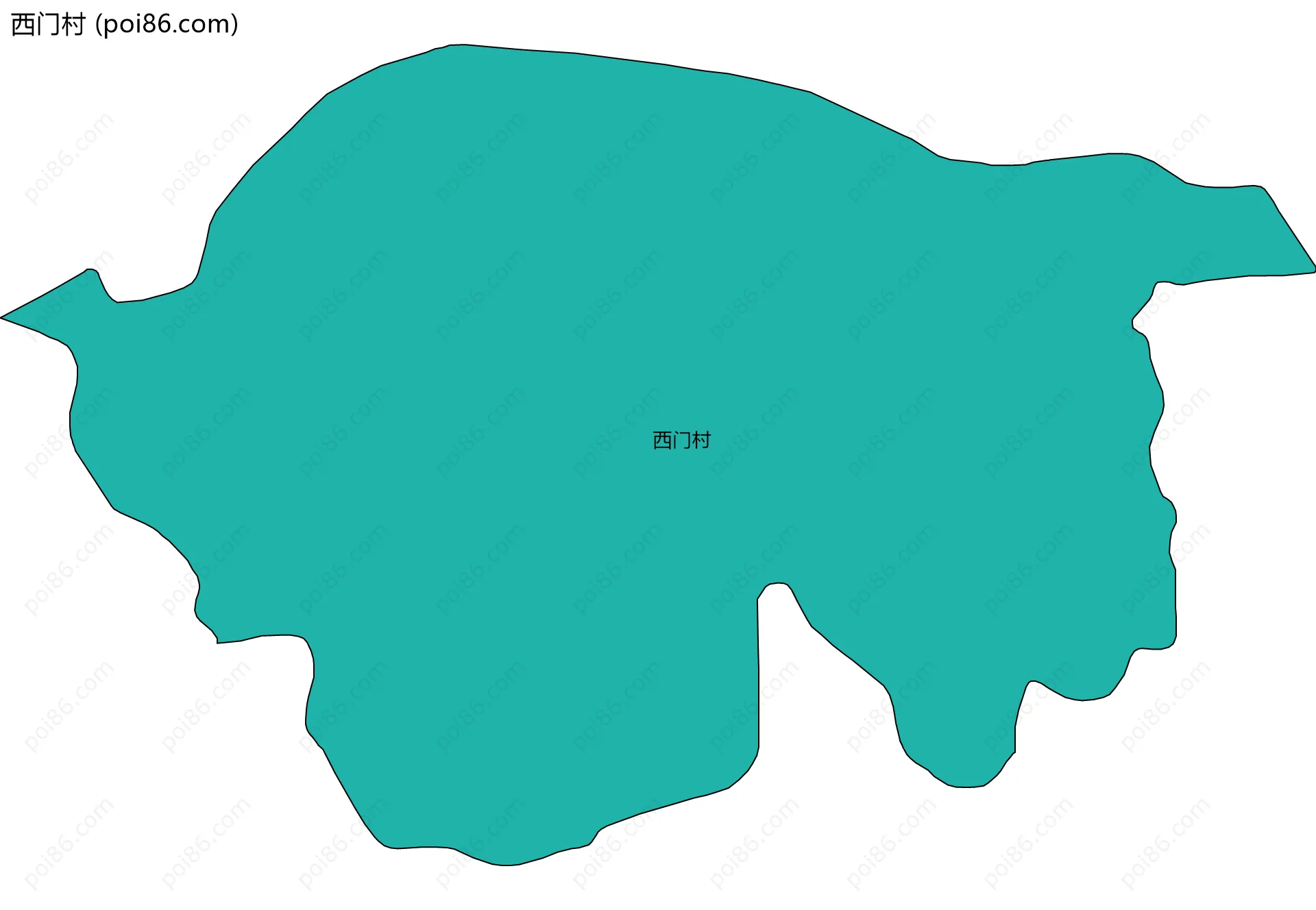 西门村边界地图