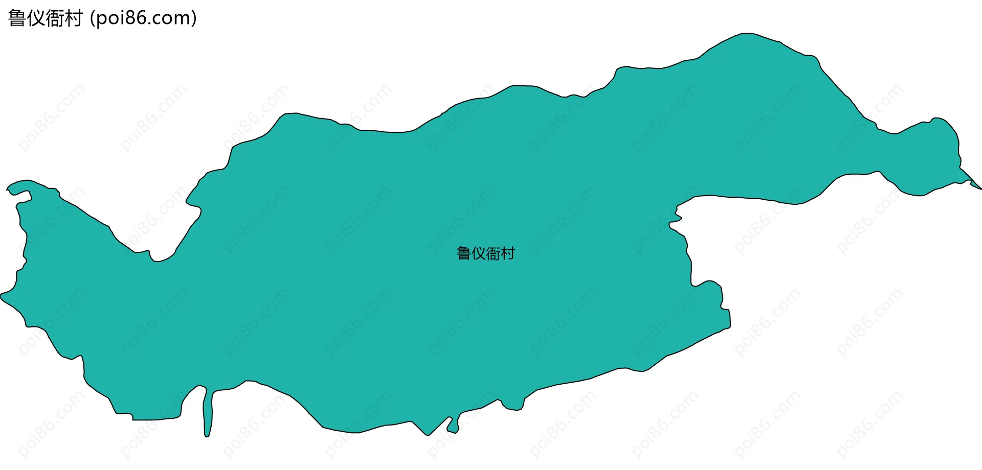 鲁仪衙村边界地图