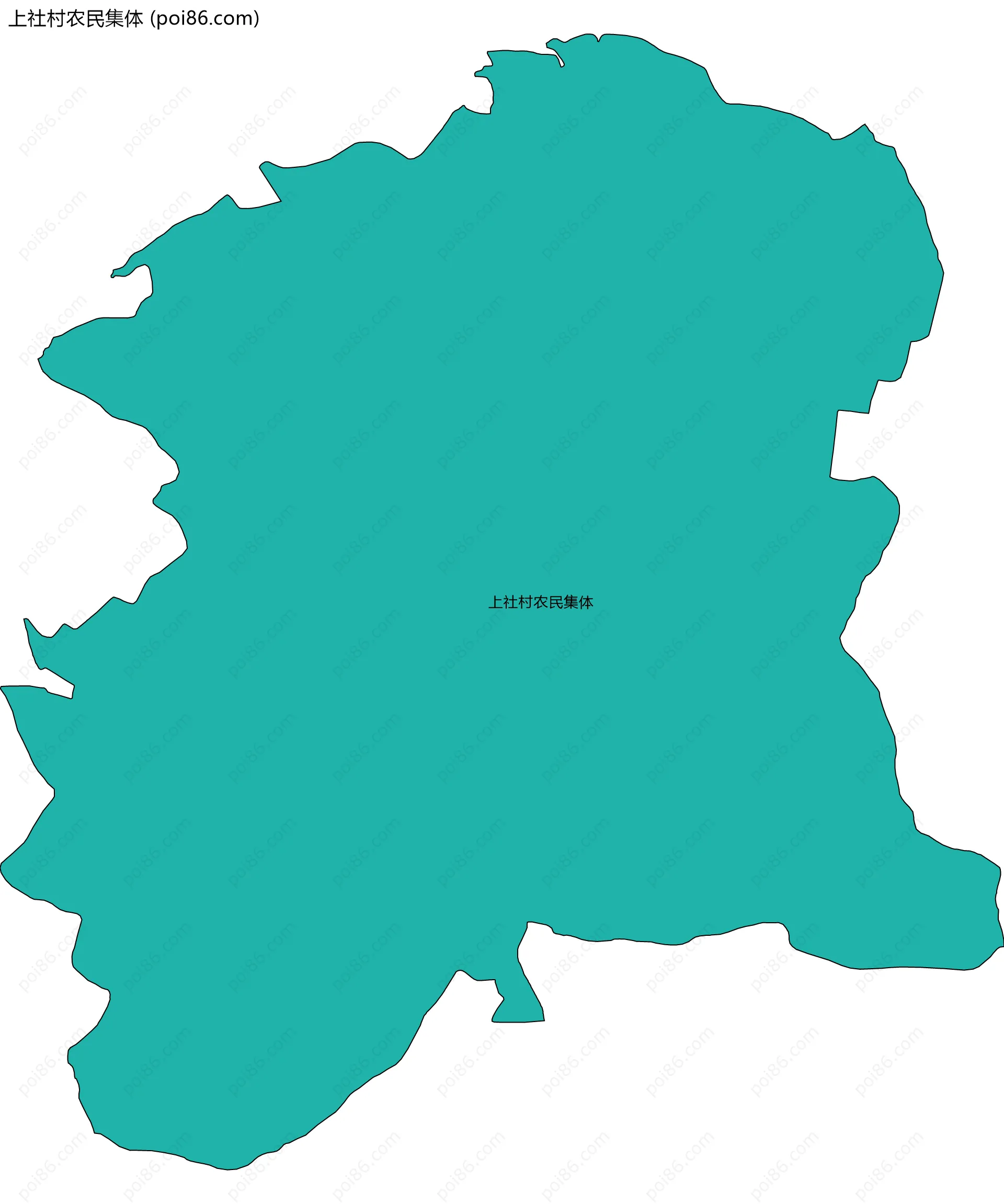 上社村农民集体边界地图