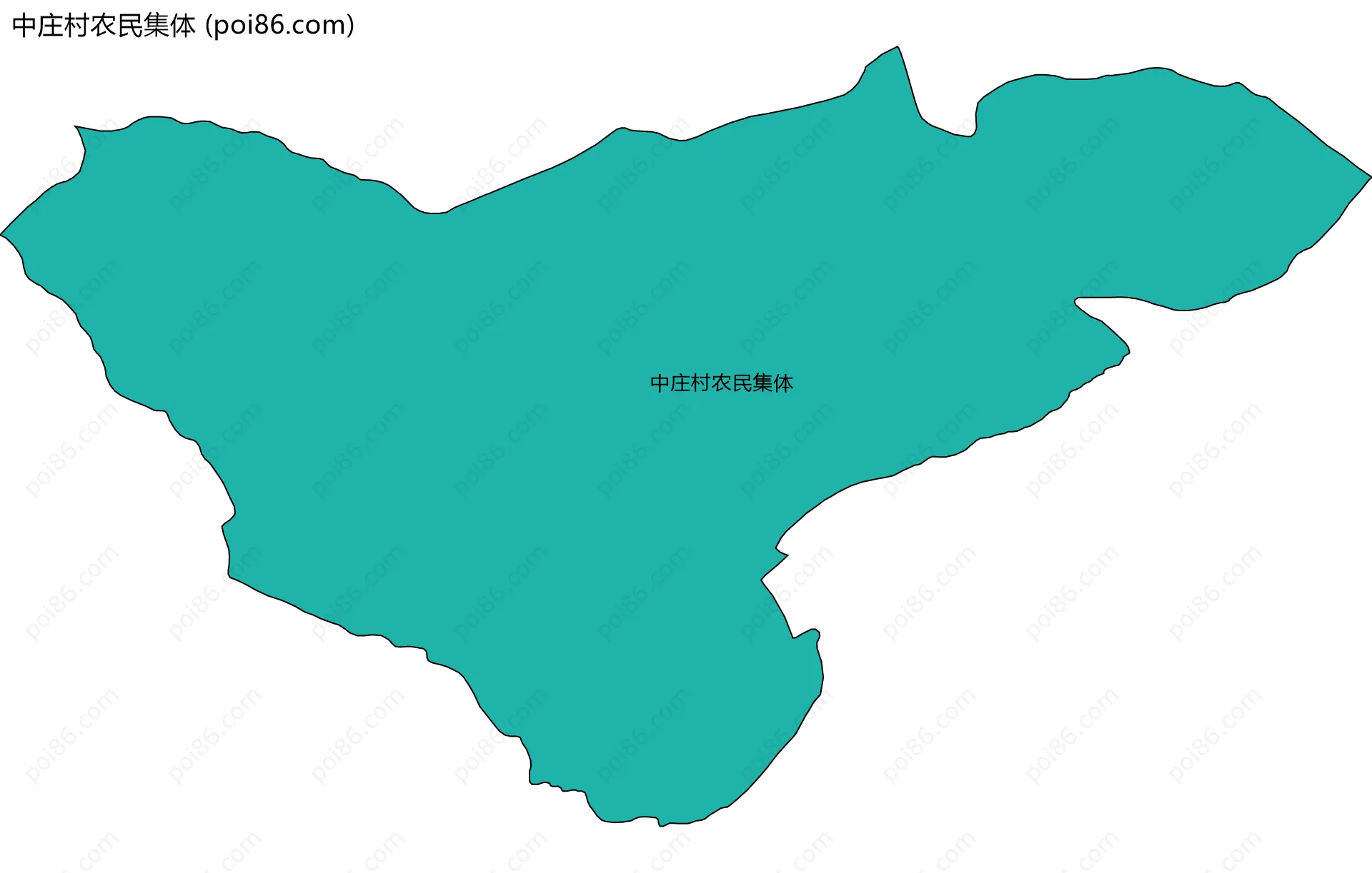 中庄村农民集体边界地图