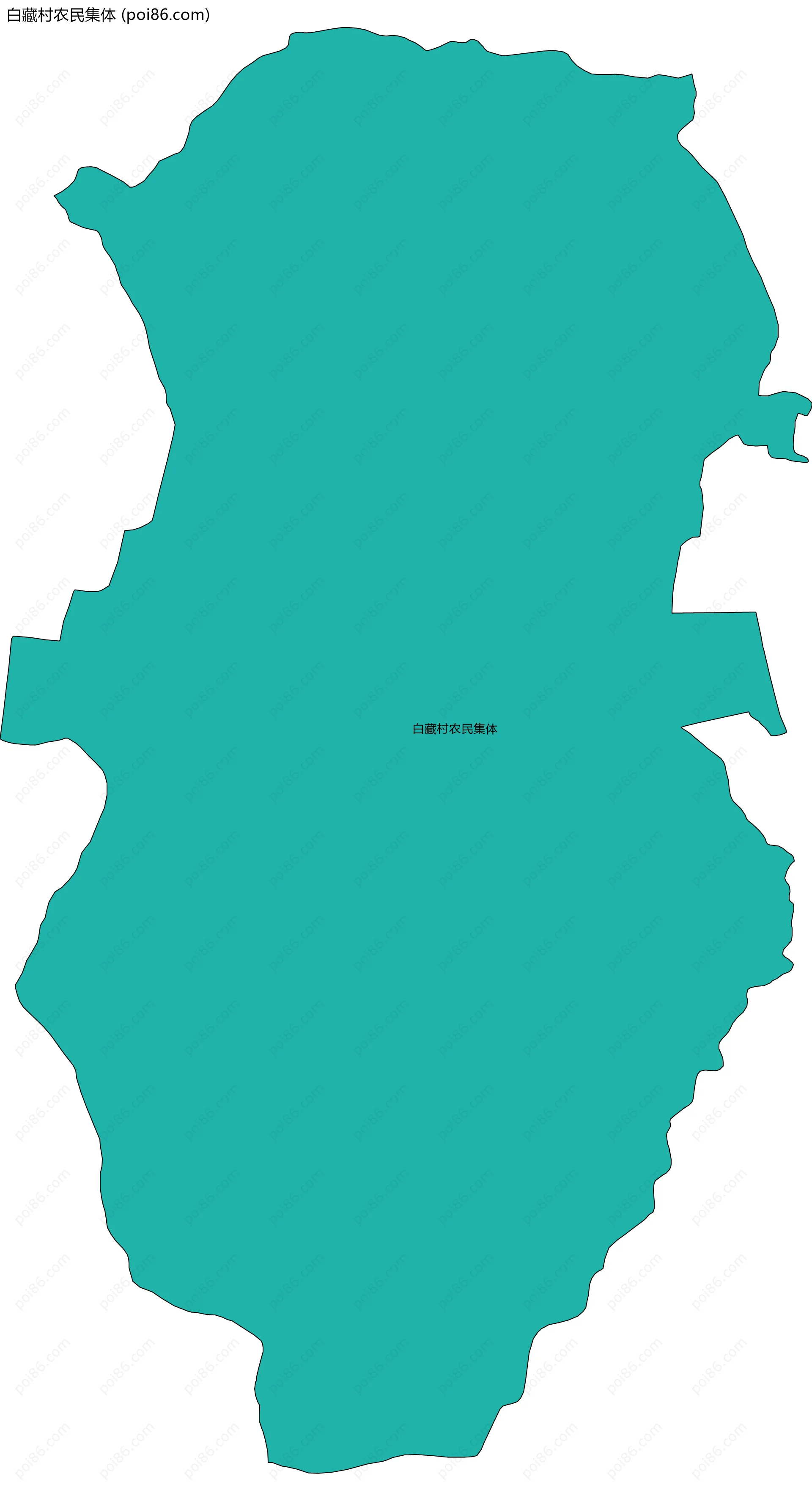 白藏村农民集体边界地图