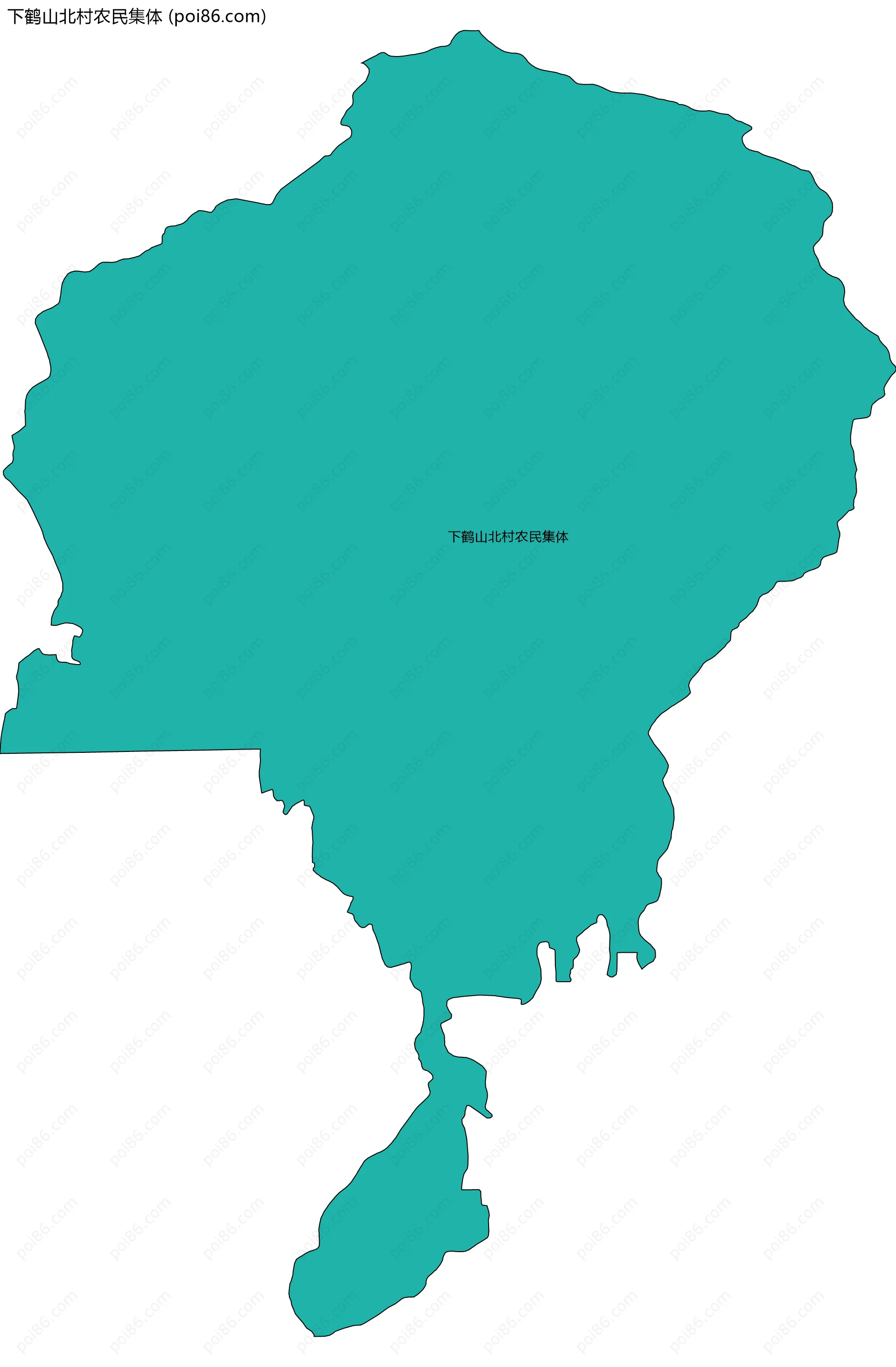 下鹤山北村农民集体边界地图