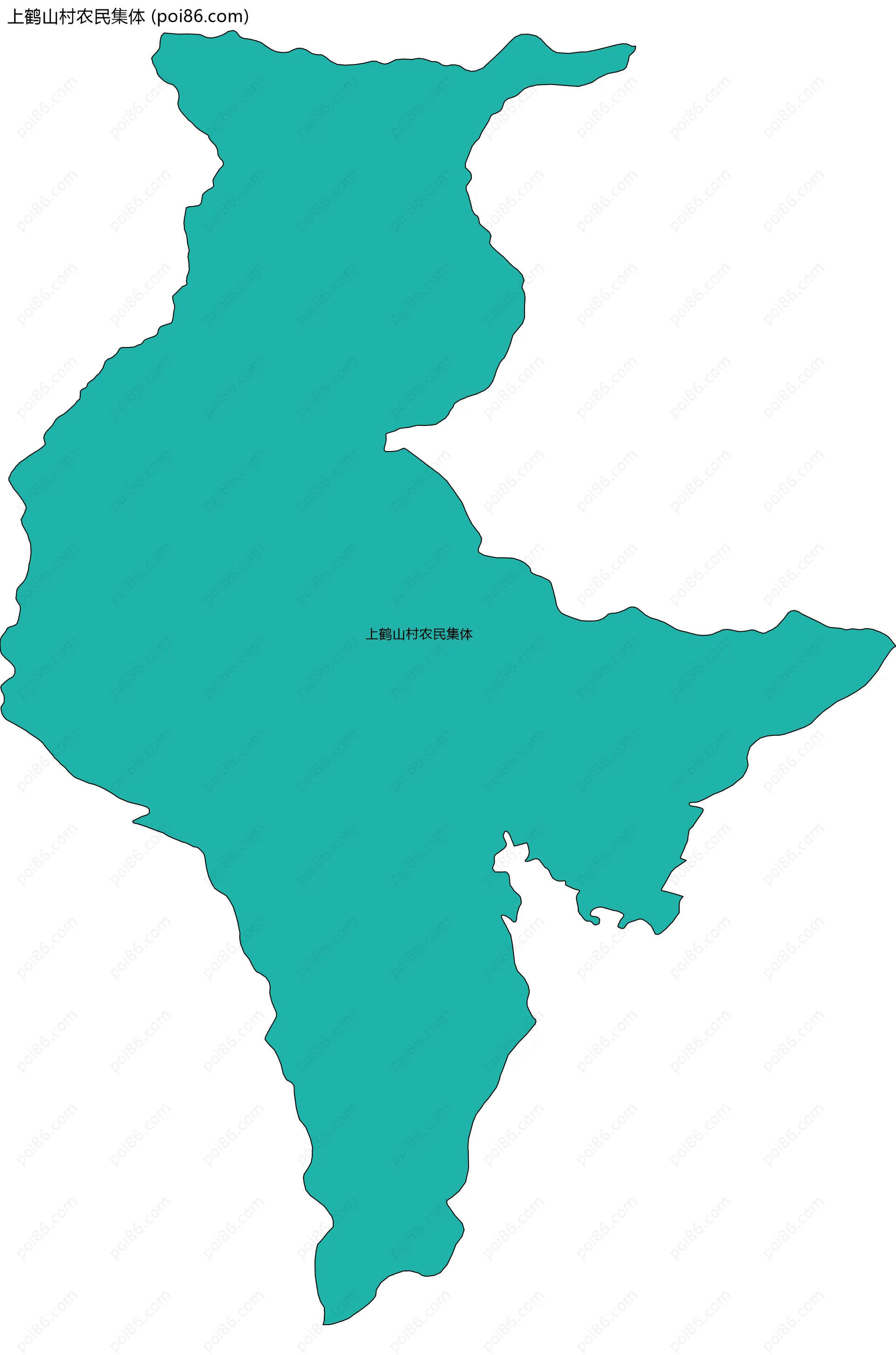 上鹤山村农民集体边界地图