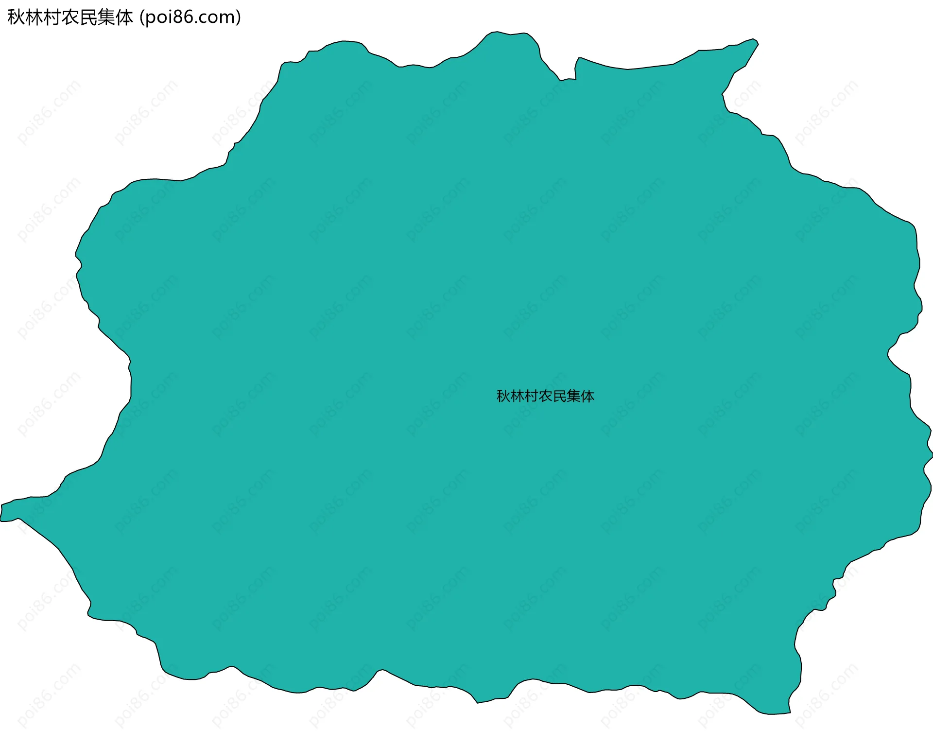 秋林村农民集体边界地图