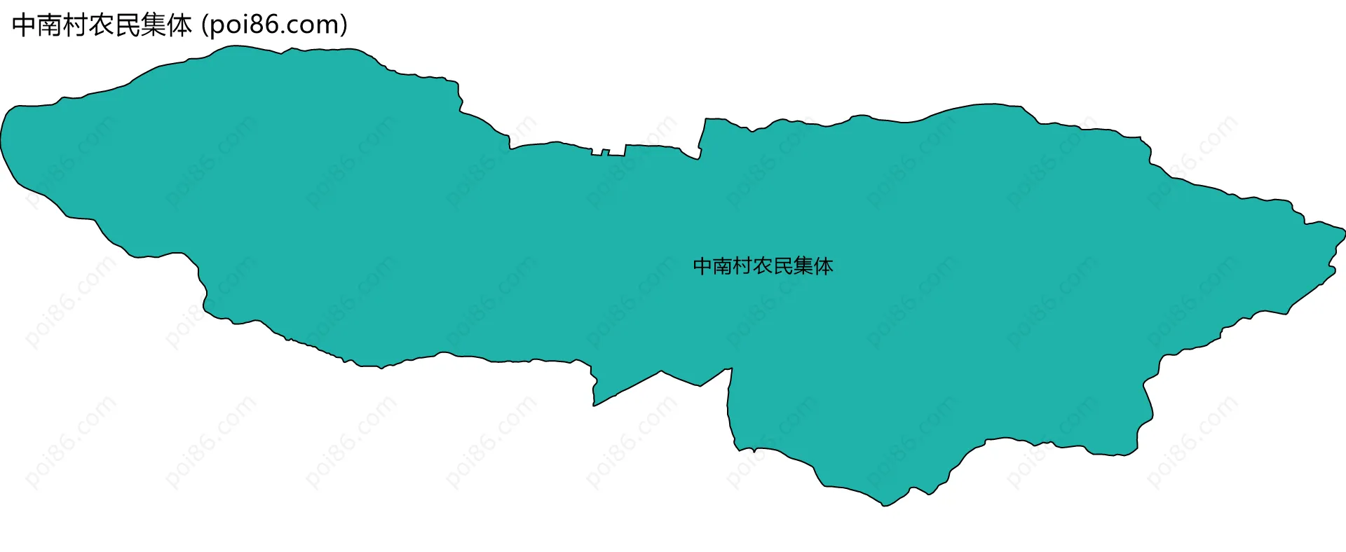 中南村农民集体边界地图