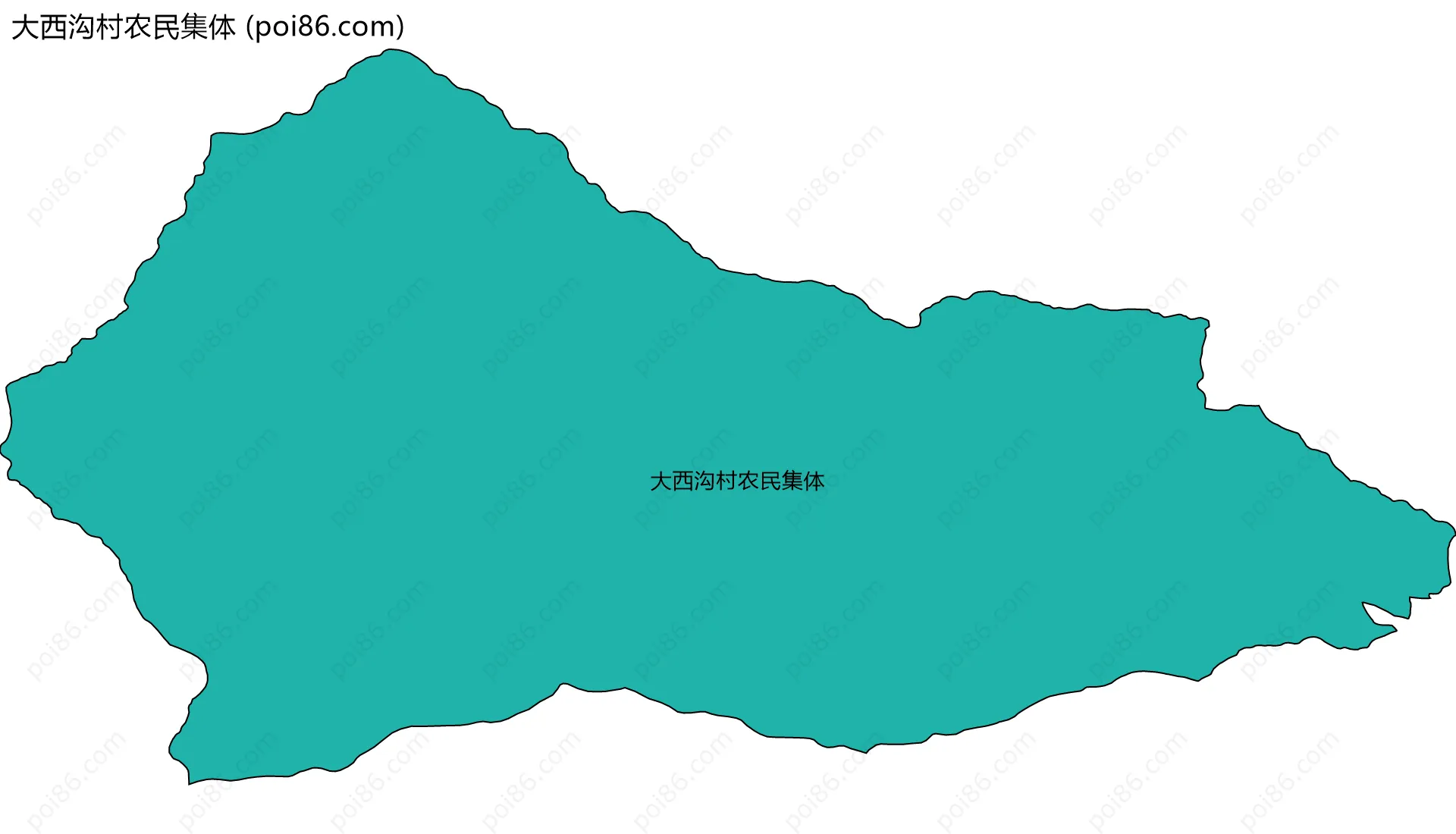大西沟村农民集体边界地图