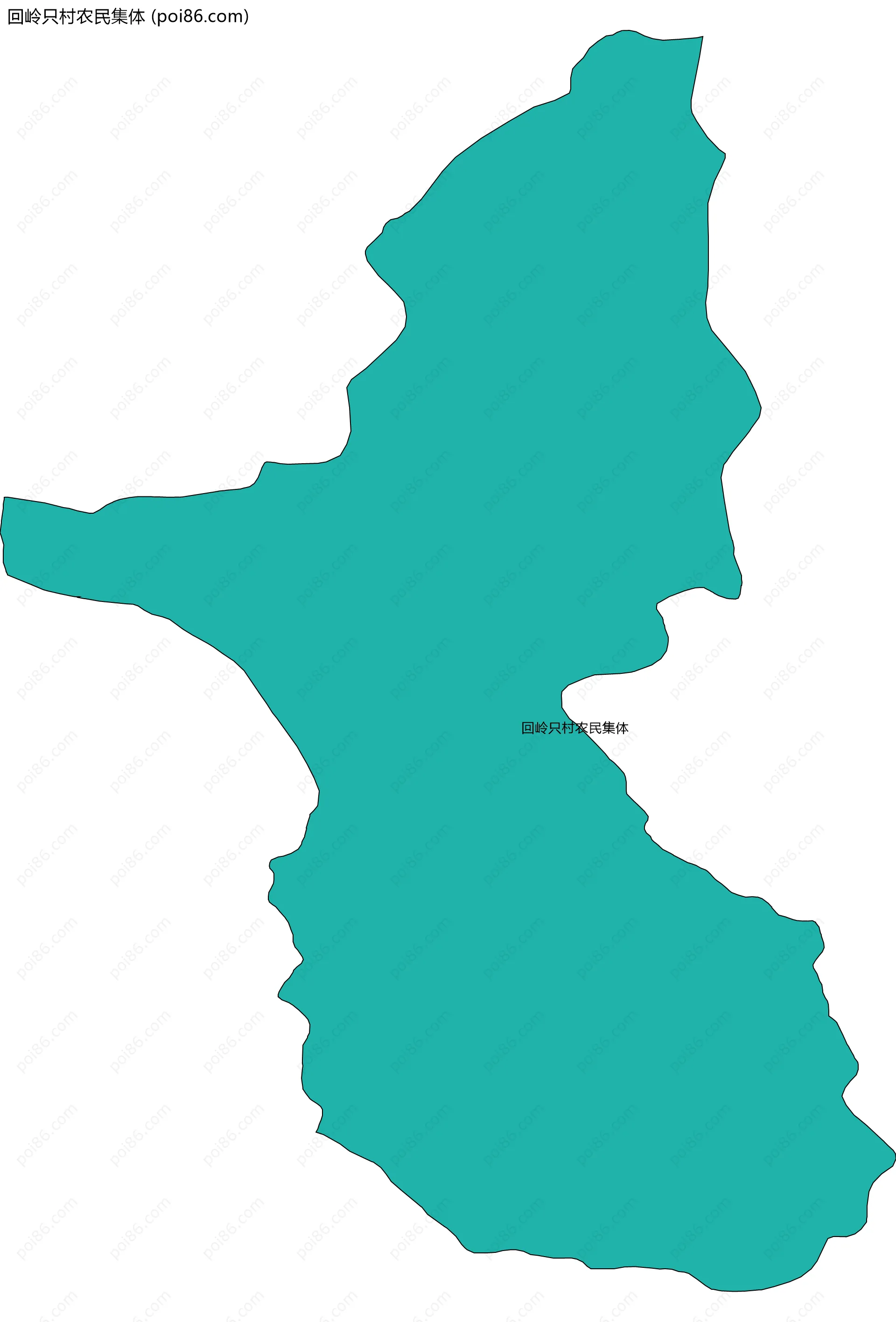 回岭只村农民集体边界地图