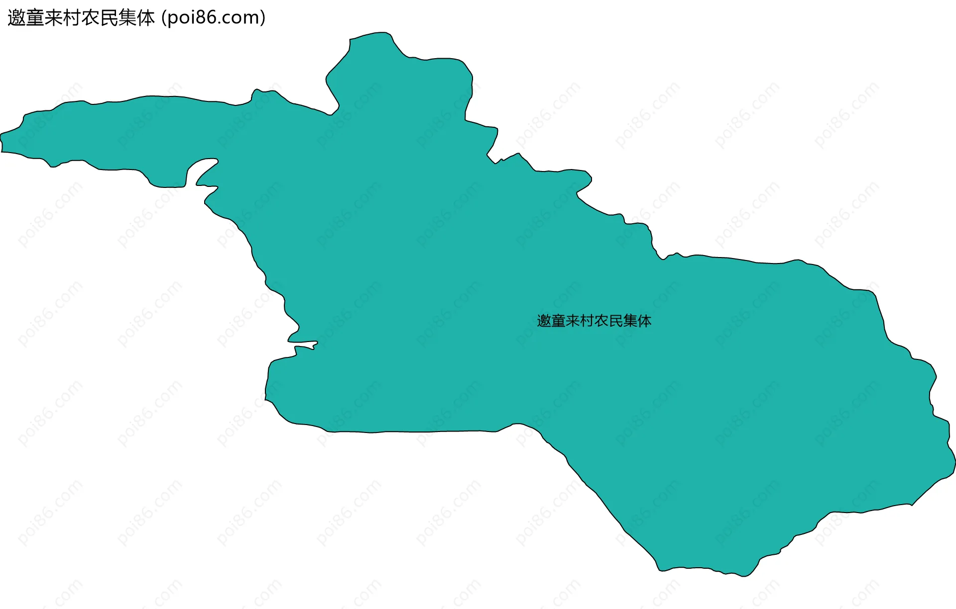 邀童来村农民集体边界地图