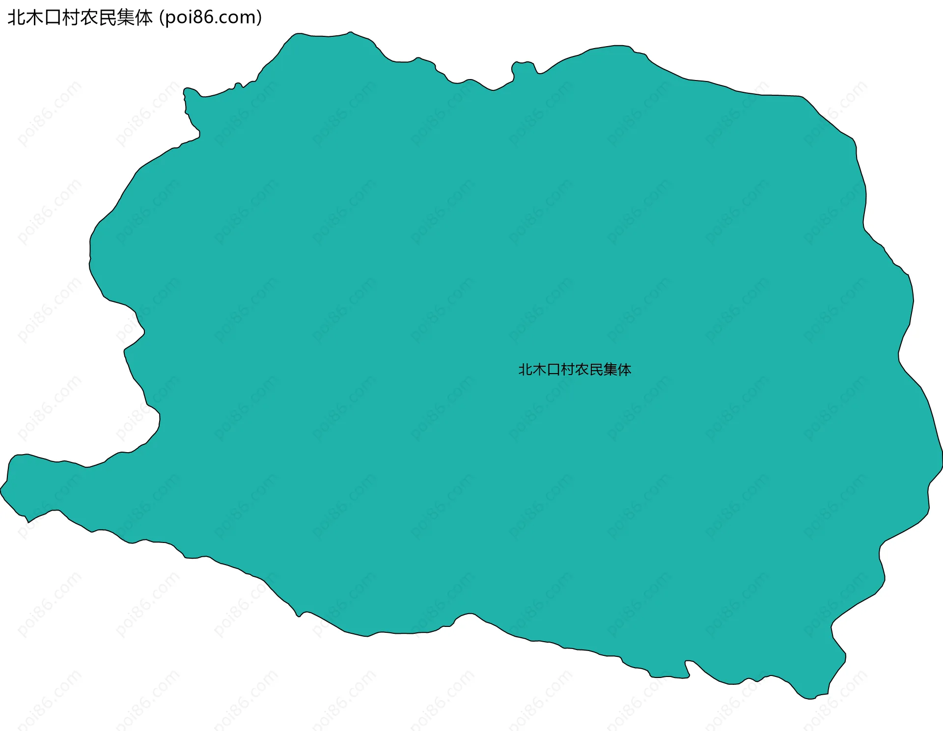 北木口村农民集体边界地图