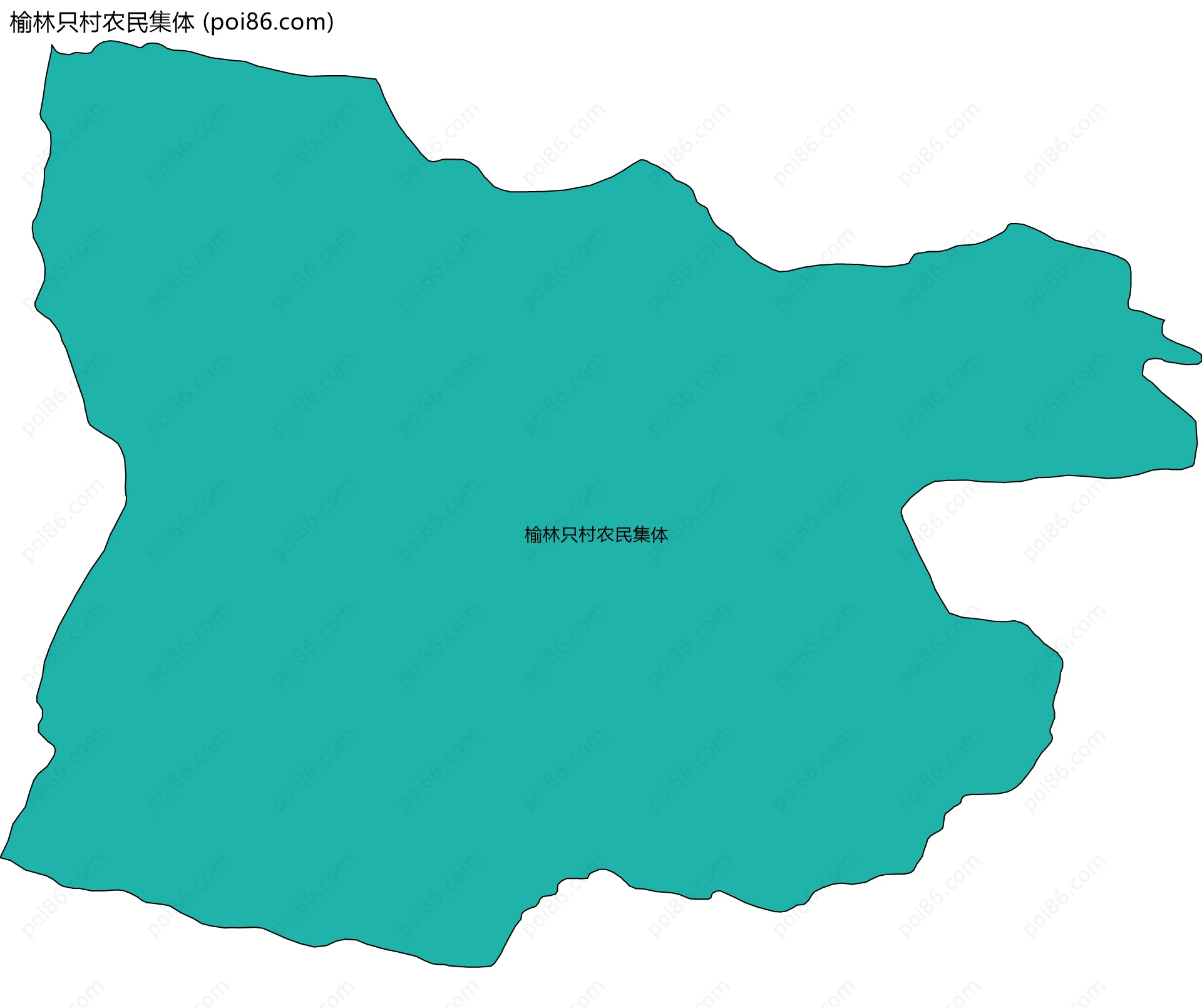 榆林只村农民集体边界地图