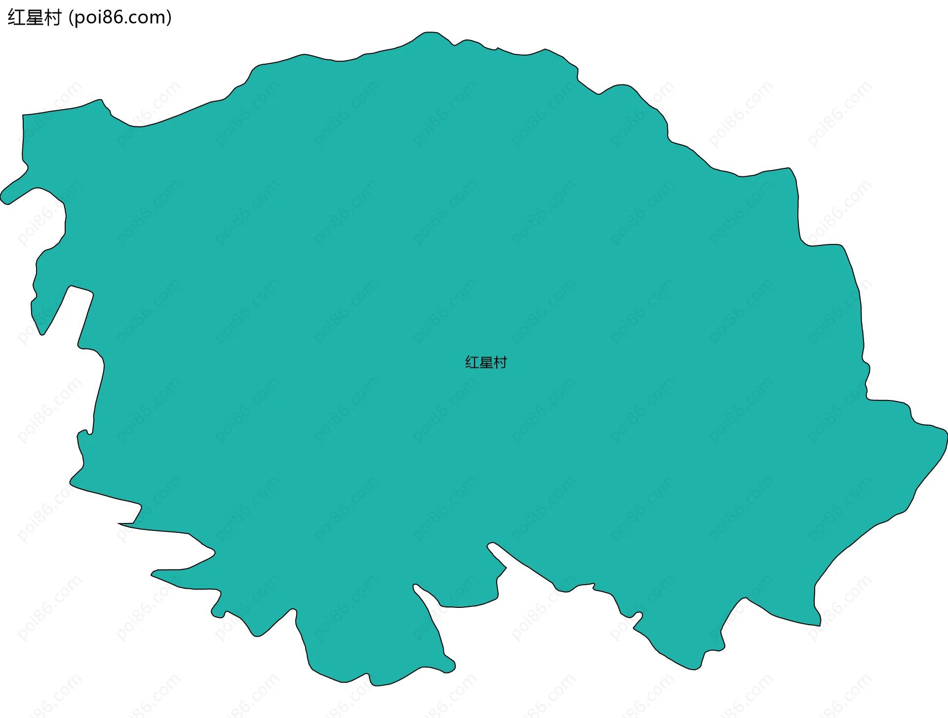 红星村边界地图