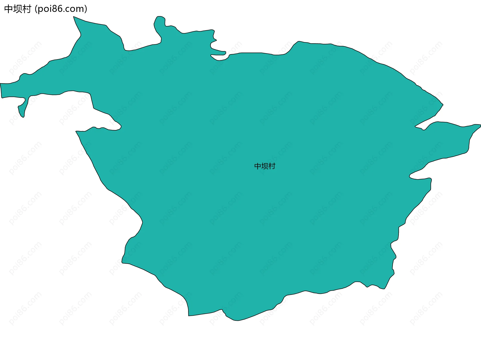 中坝村边界地图