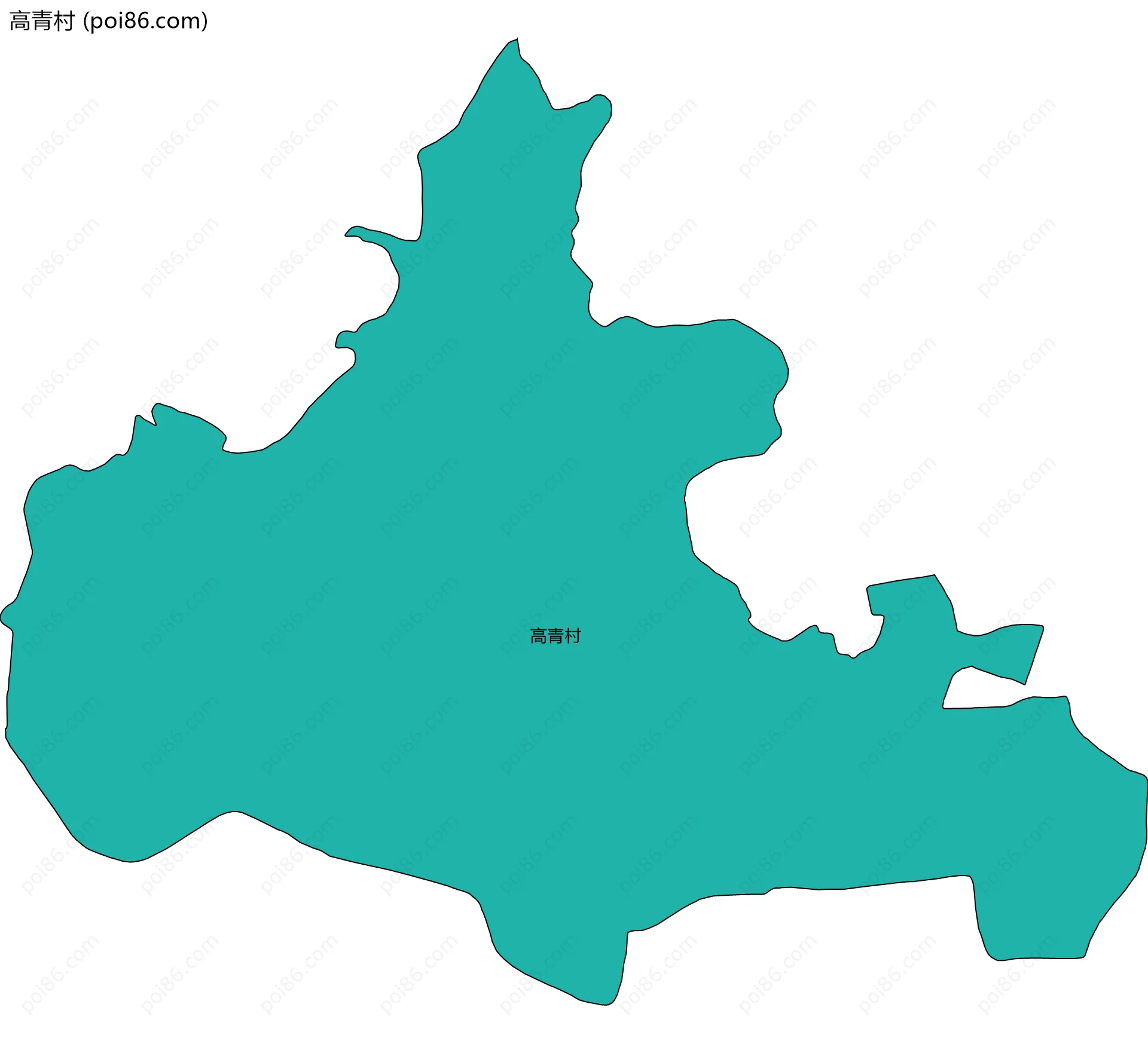 高青村边界地图