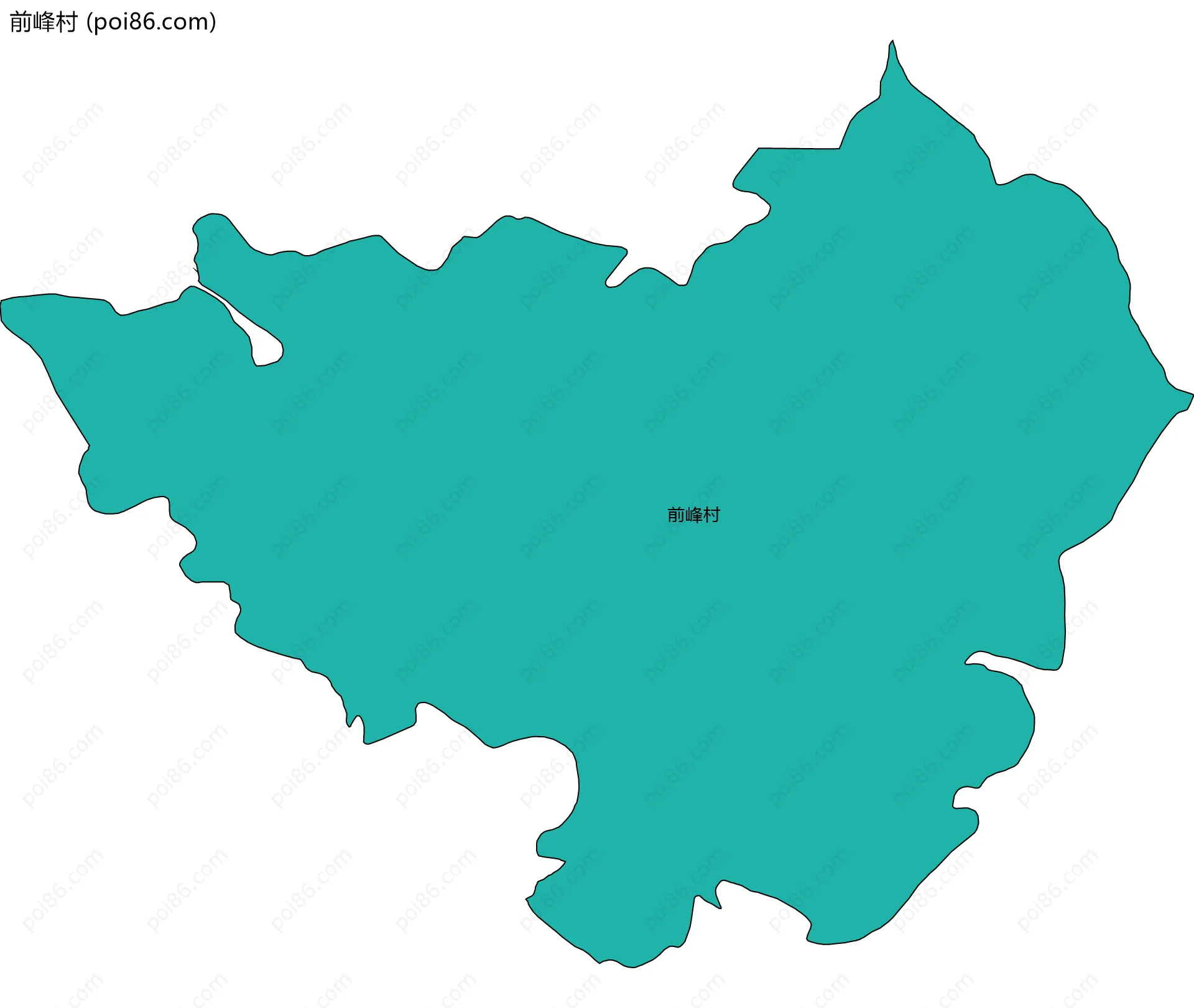 前峰村边界地图