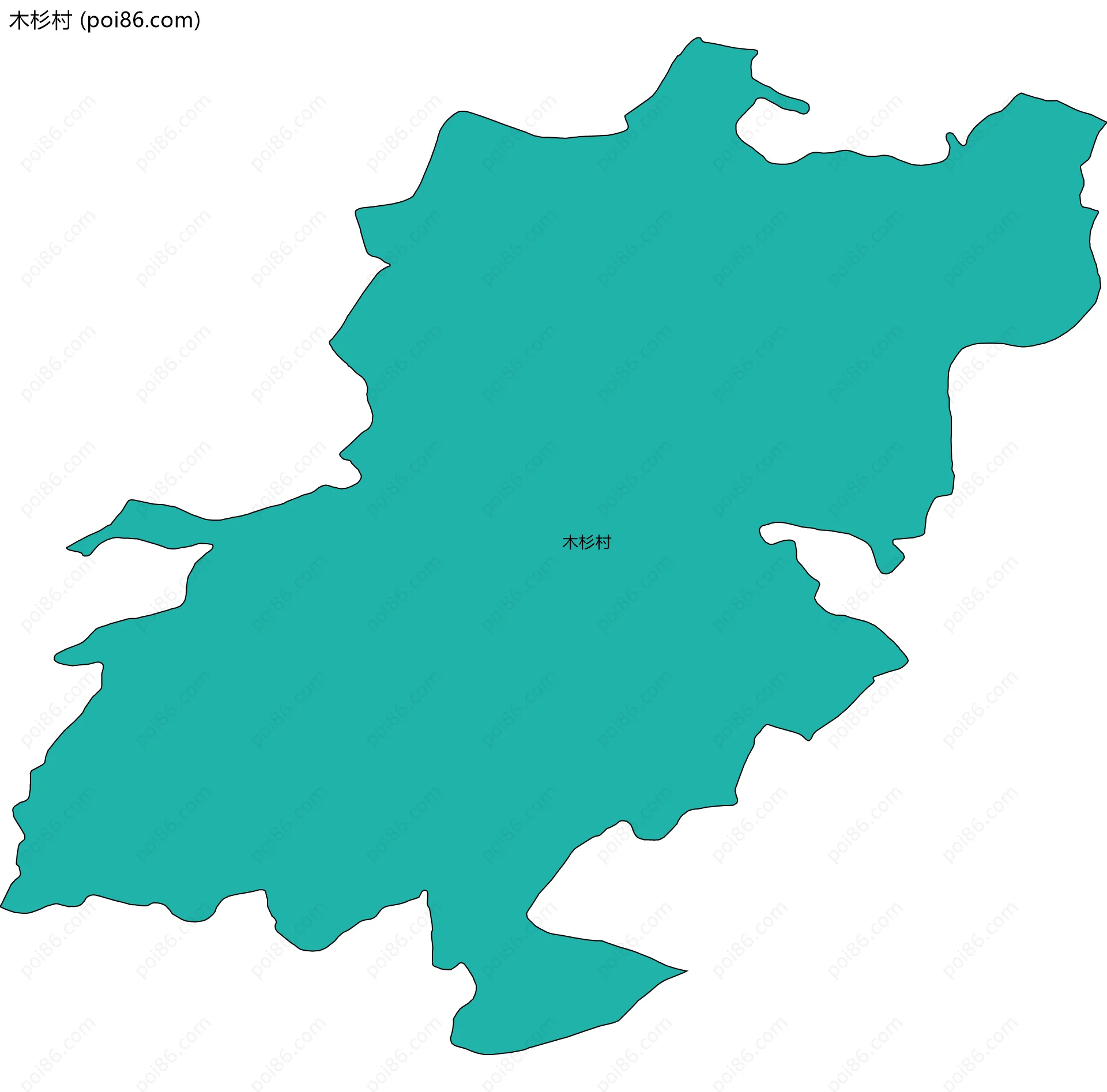 木杉村边界地图