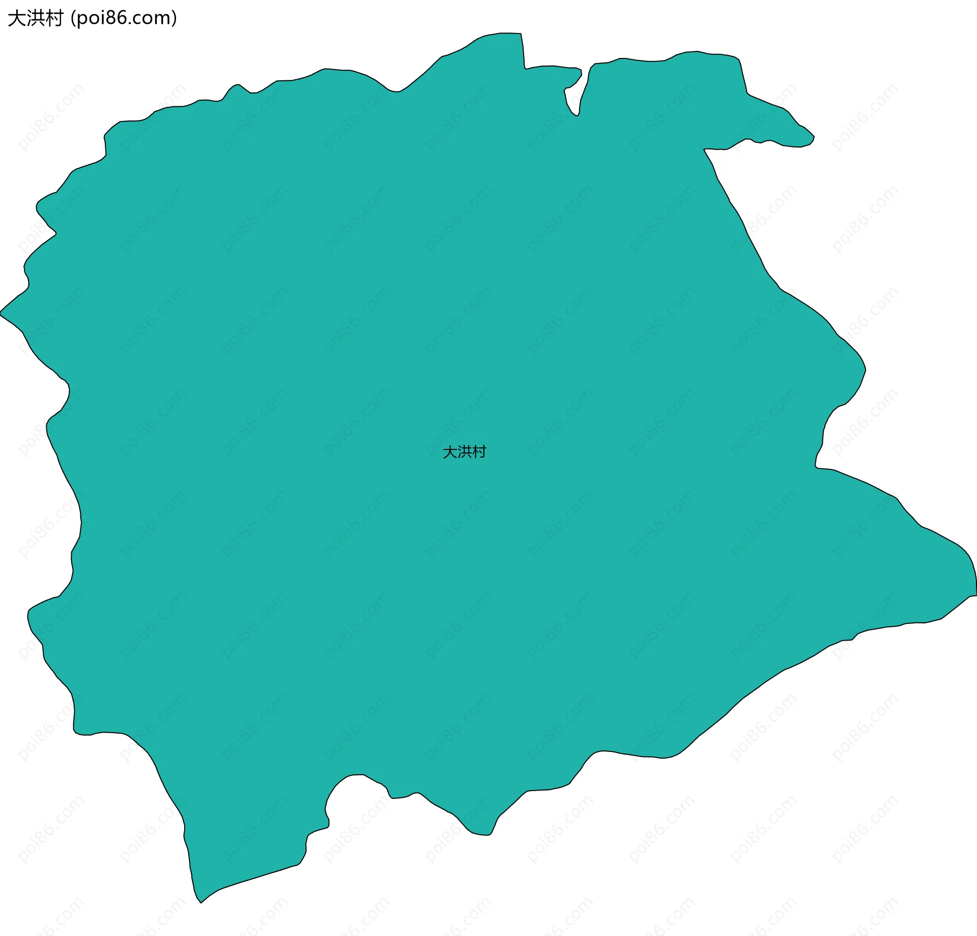 大洪村边界地图