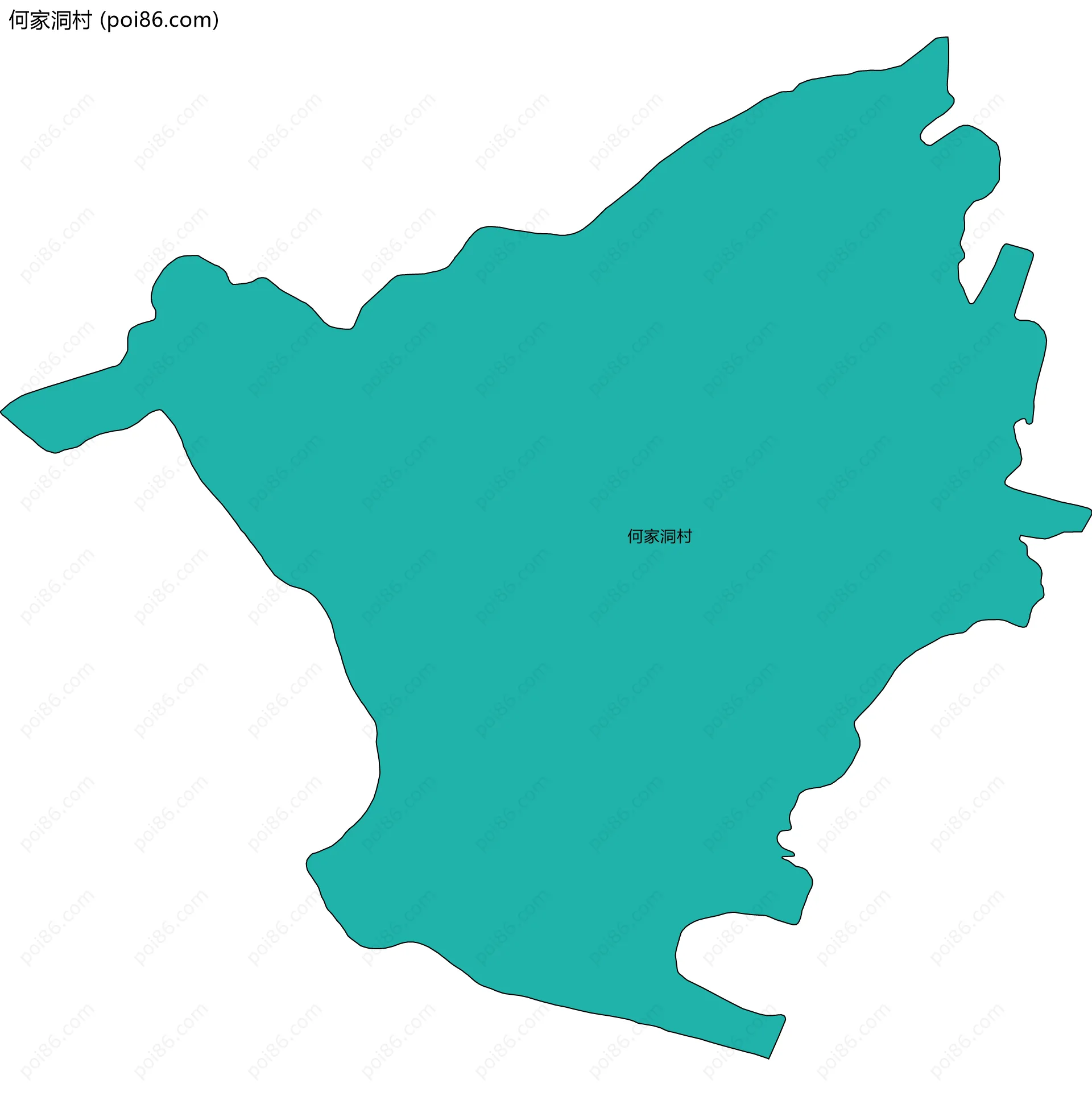 何家洞村边界地图