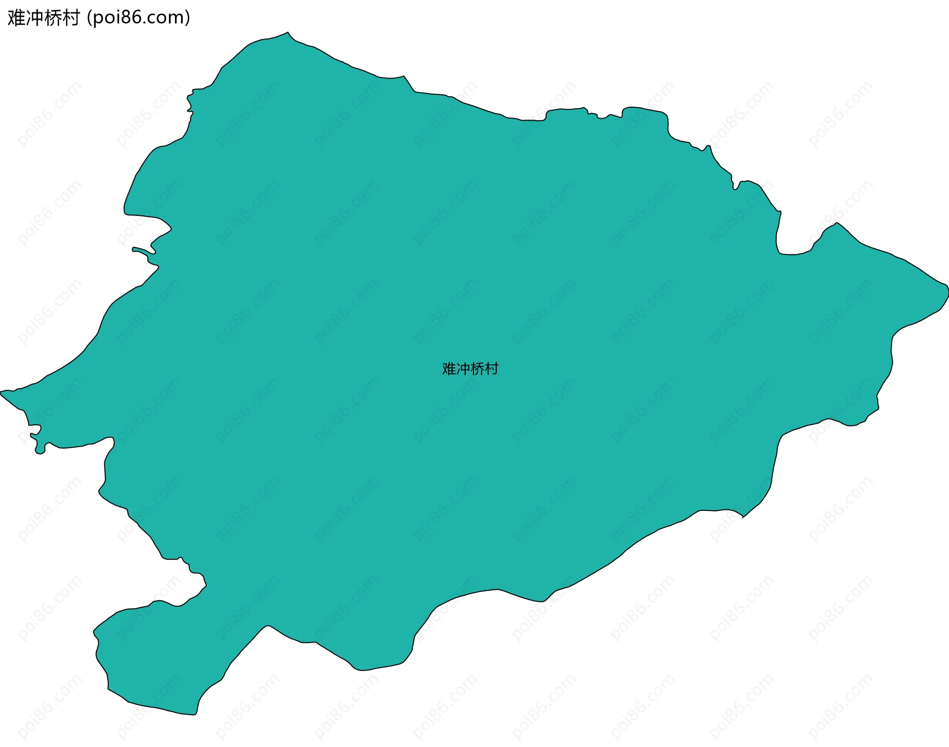 难冲桥村边界地图