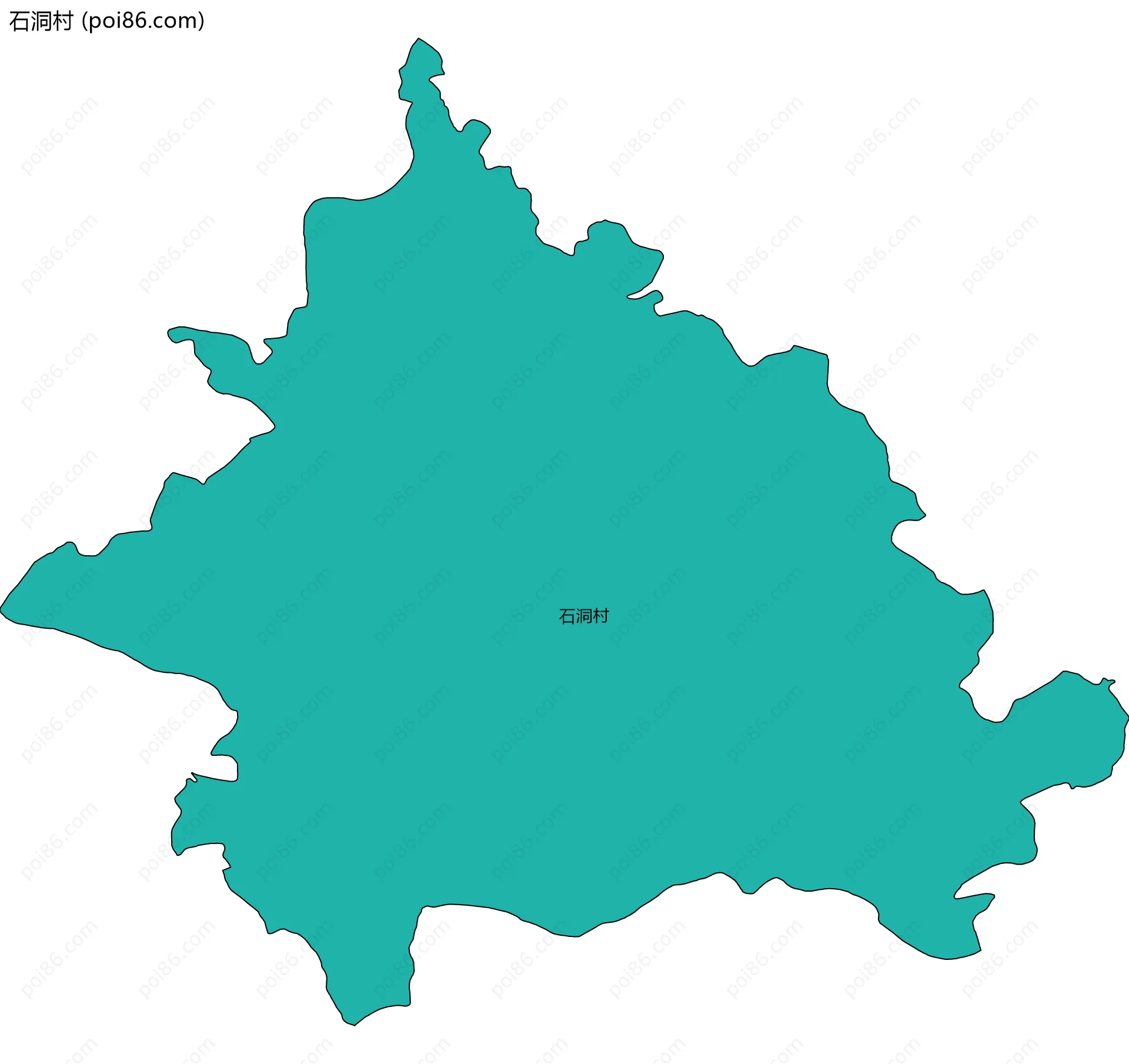 石洞村边界地图