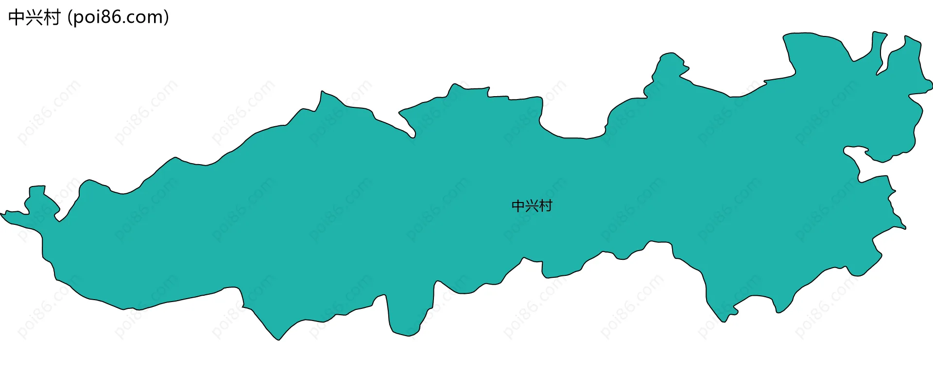 中兴村边界地图