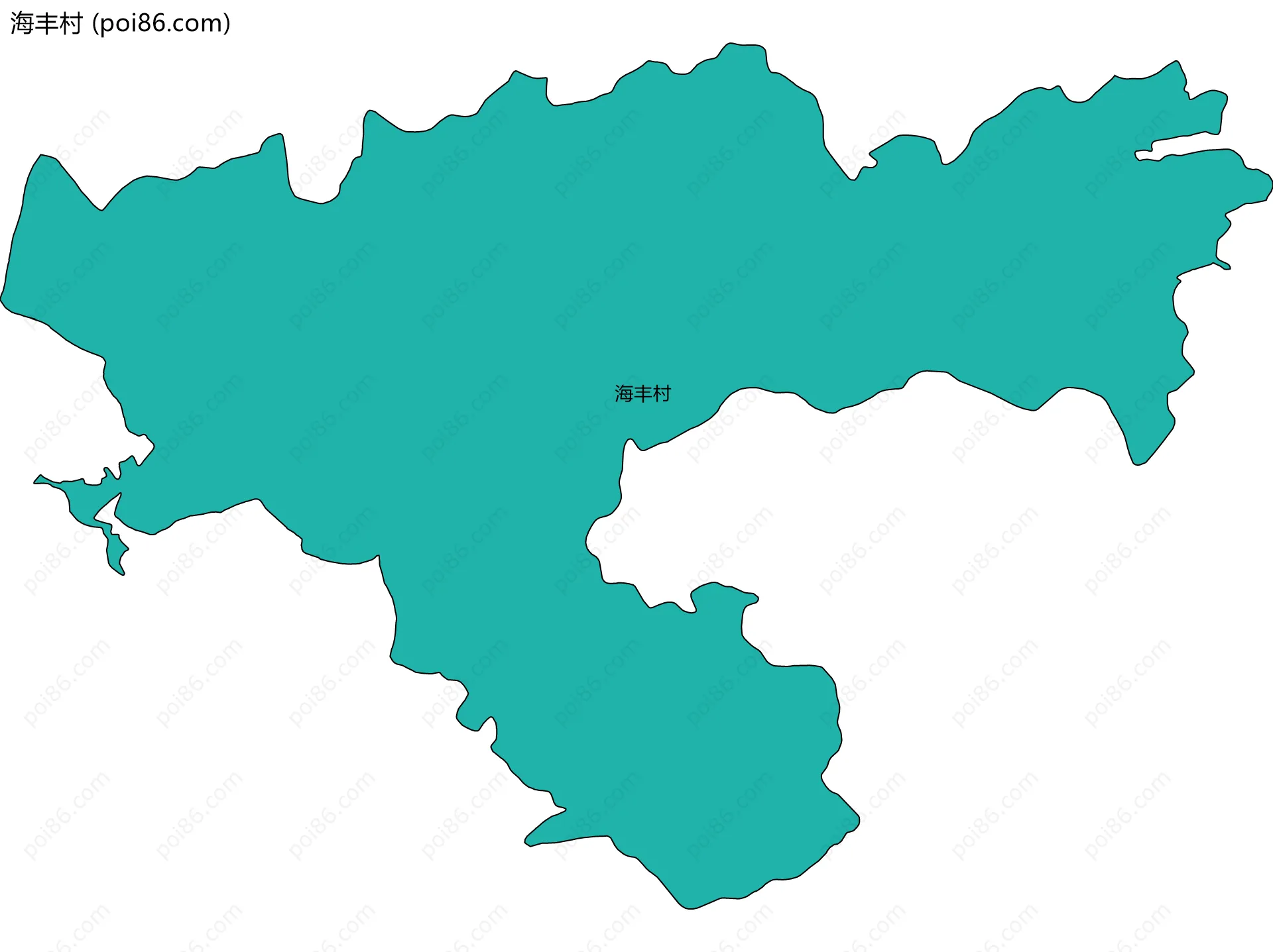 海丰村边界地图