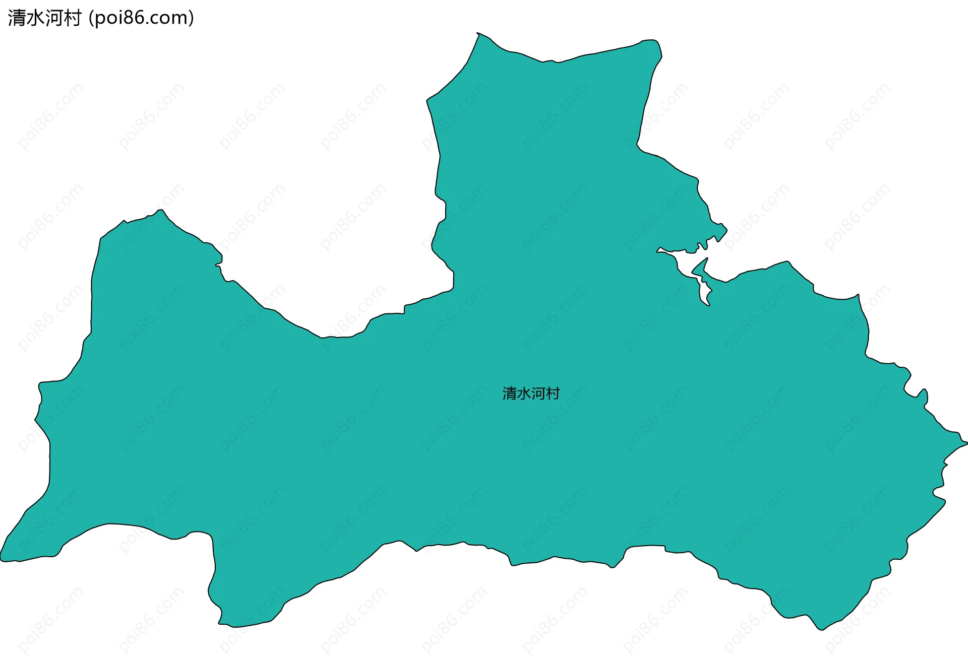 清水河村边界地图