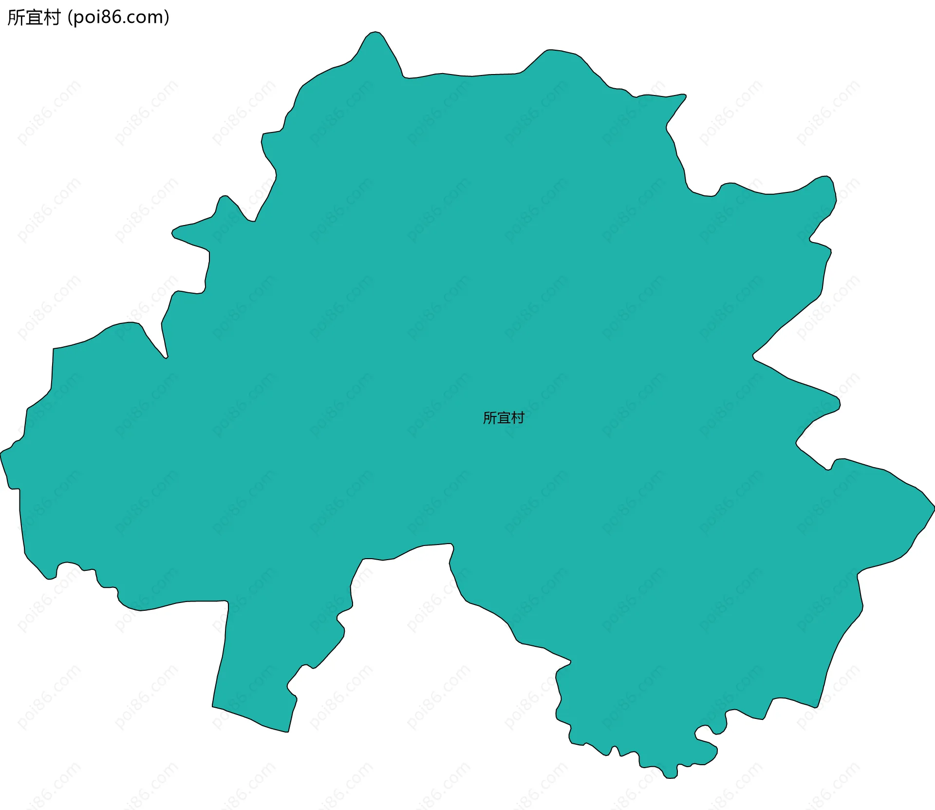 所宜村边界地图
