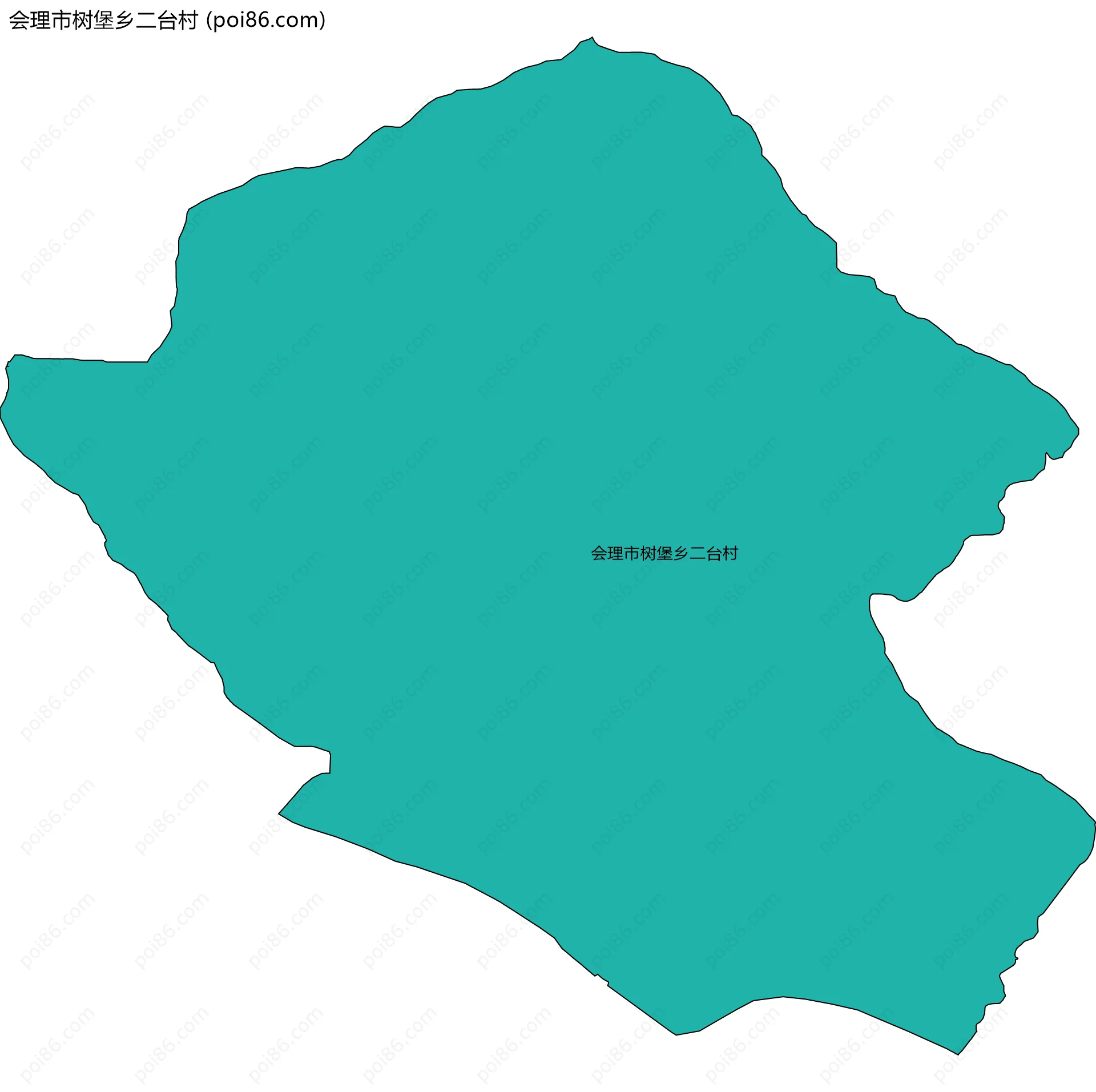 会理市树堡乡二台村边界地图