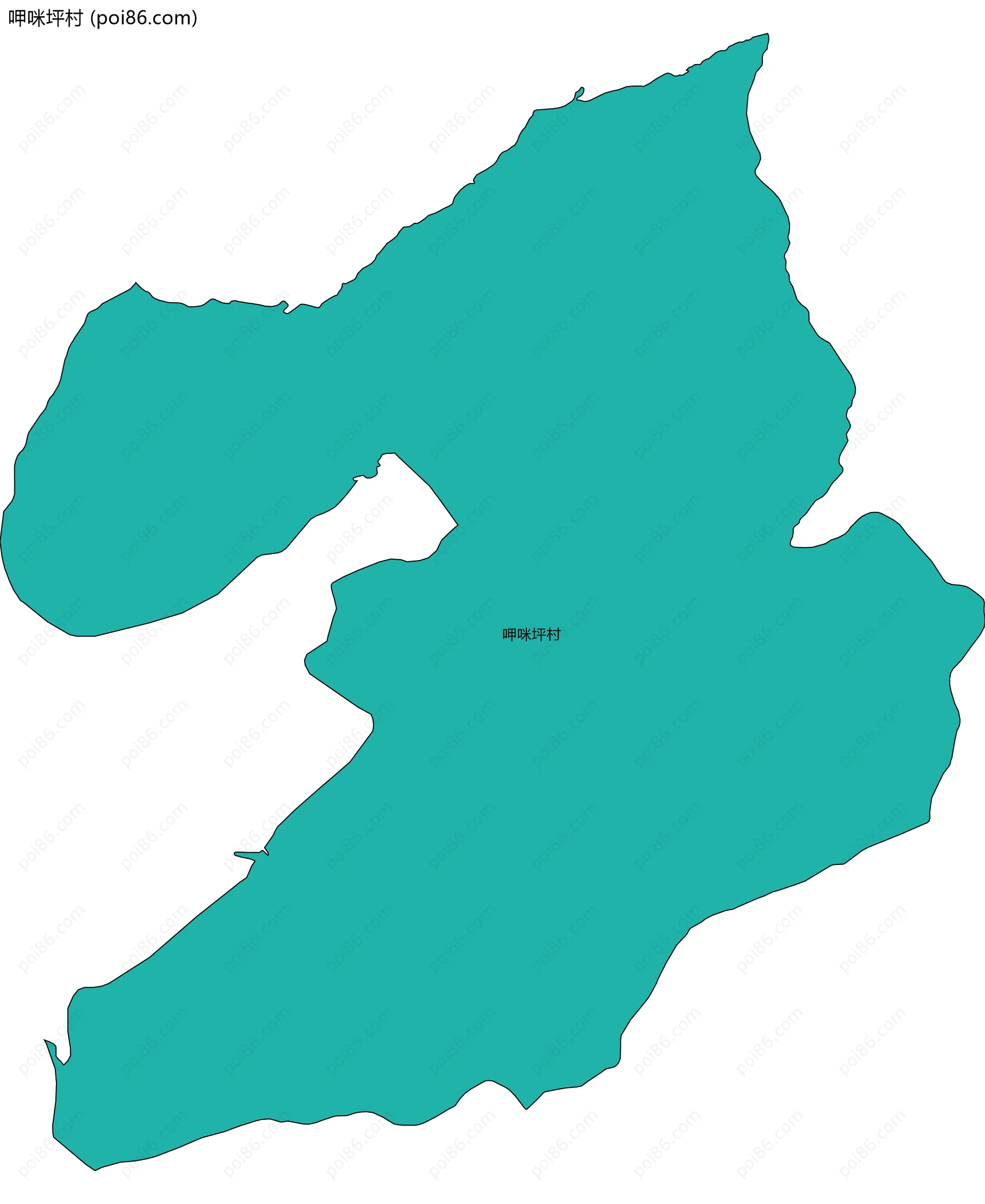 呷咪坪村边界地图