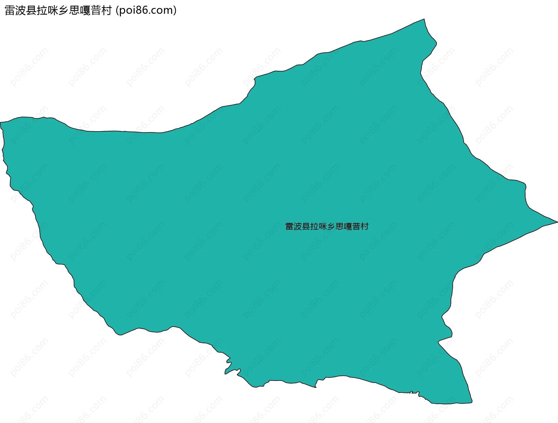 雷波县拉咪乡思嘎普村边界地图